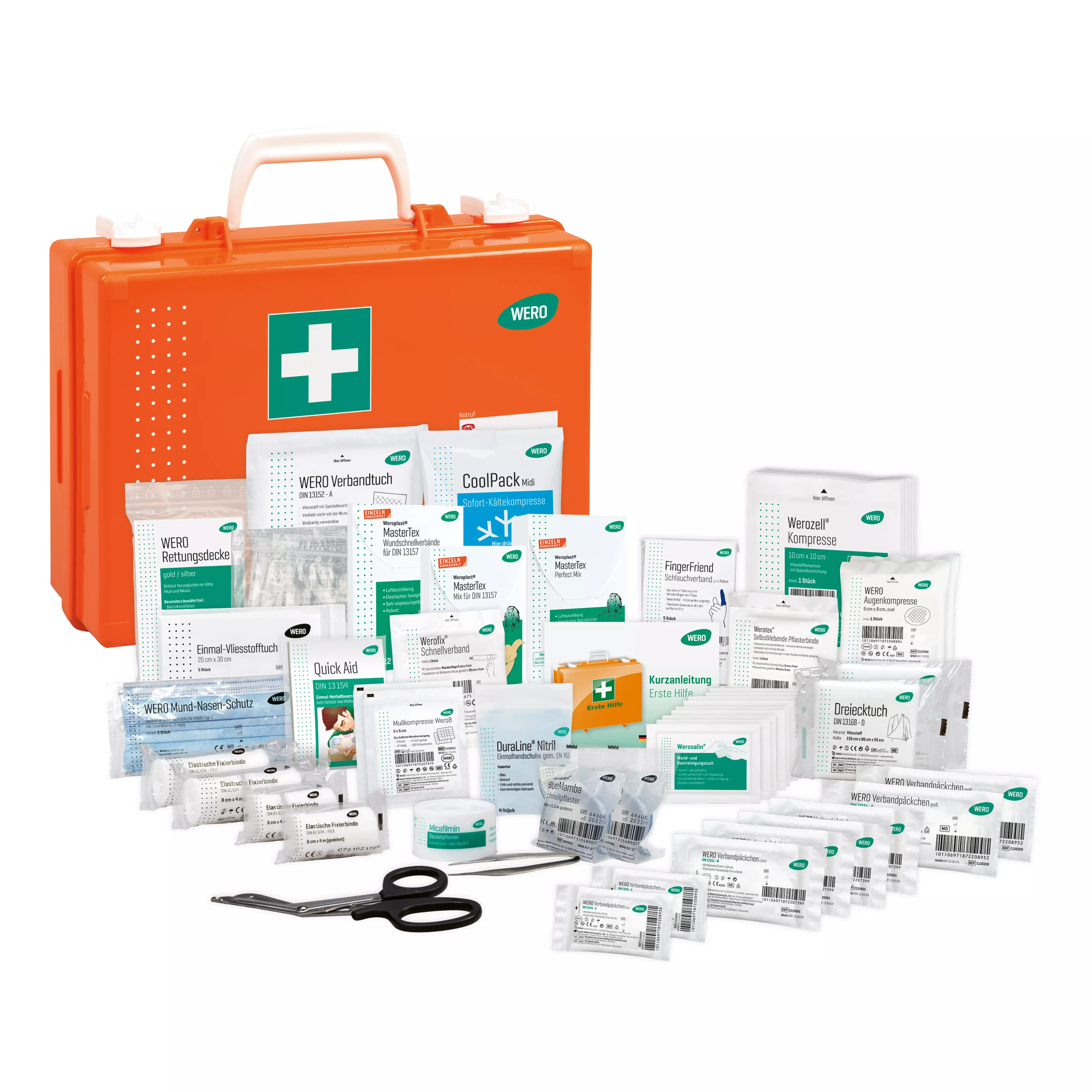 Werotop® 350 First aid kit with extended DIN filling DIN 13157 Allround
