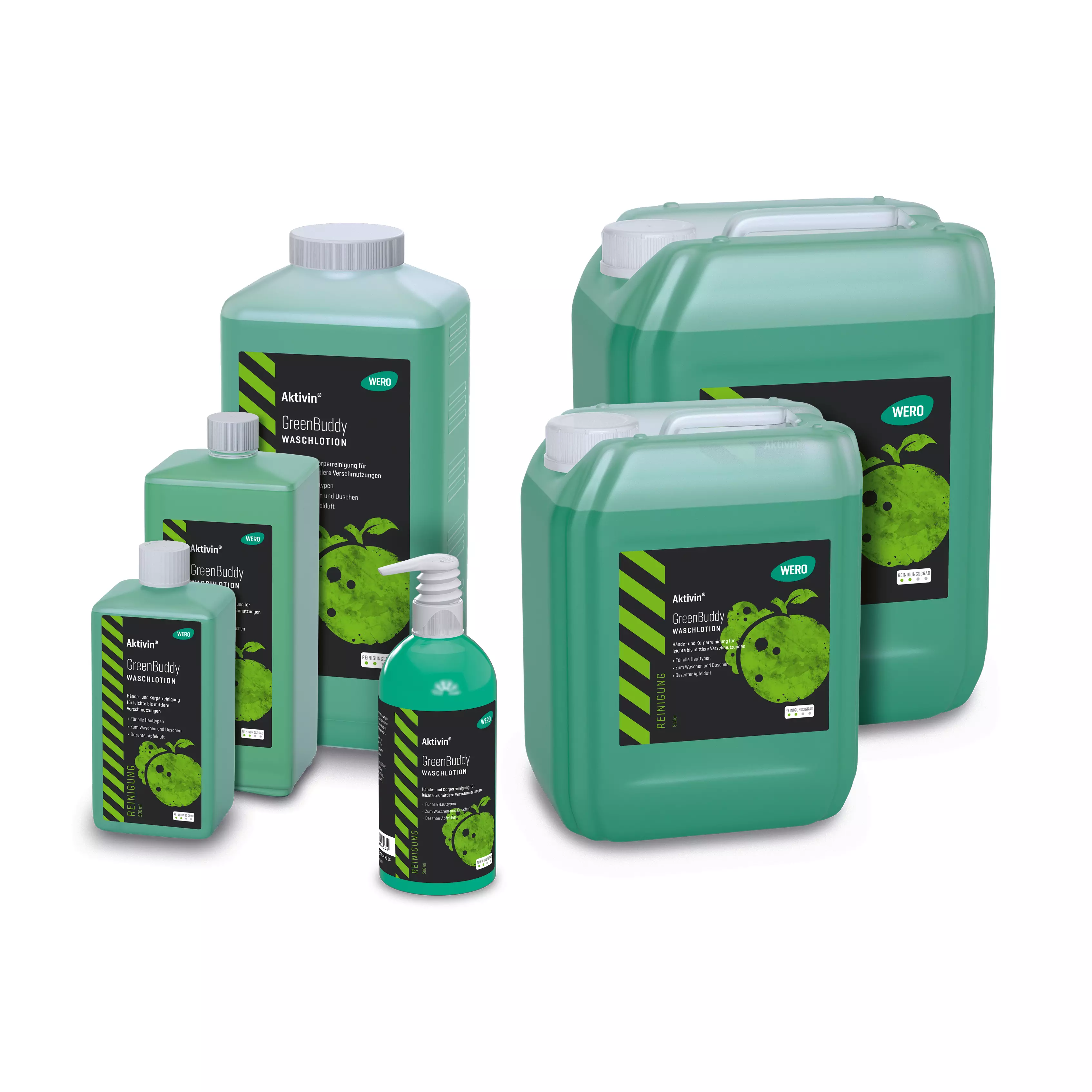 Waschlotion Aktivin® GreenBuddy - Dispenserflasche, 500 ml