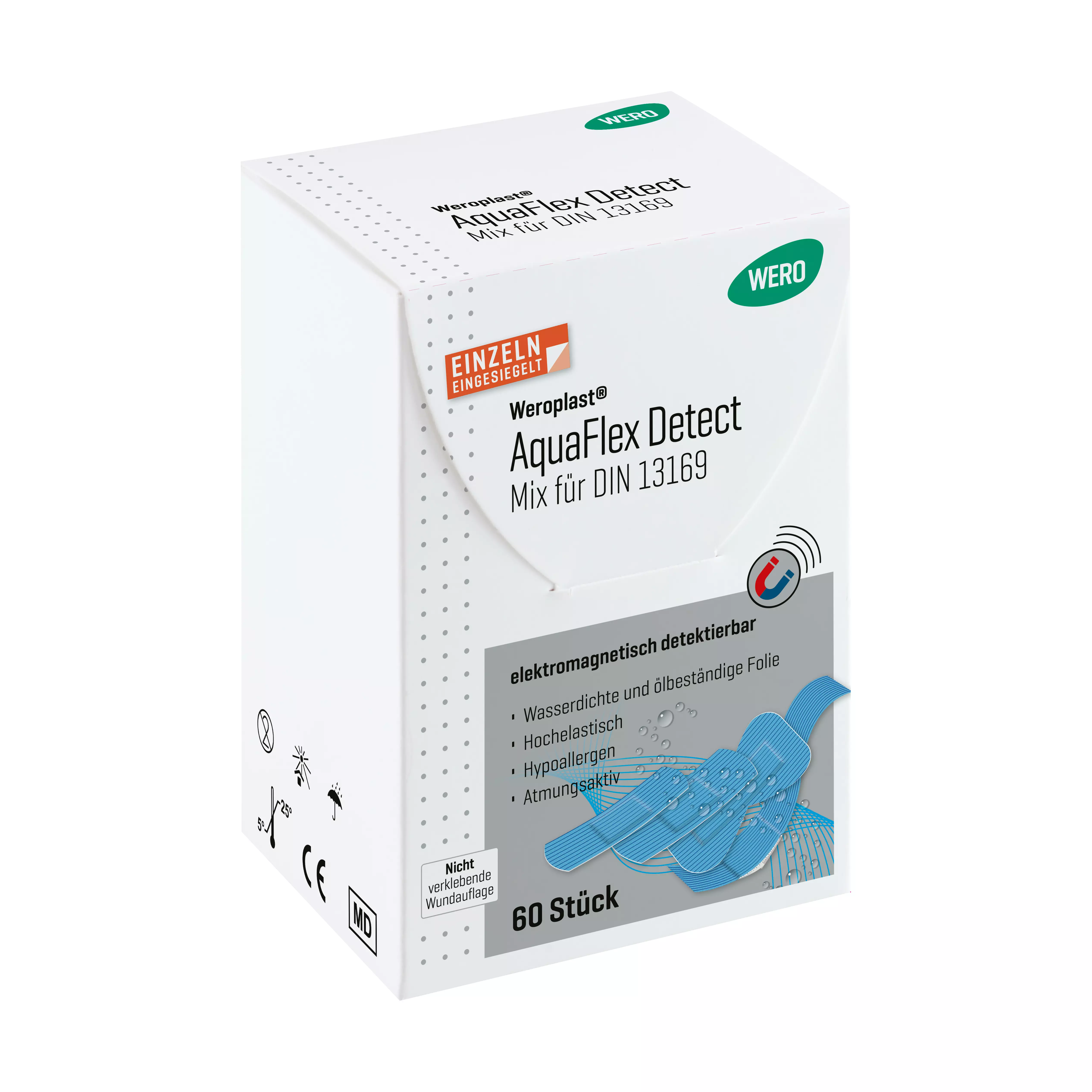 Weroplast® AquaFlex Detect Pflaster - Mix DIN 13169