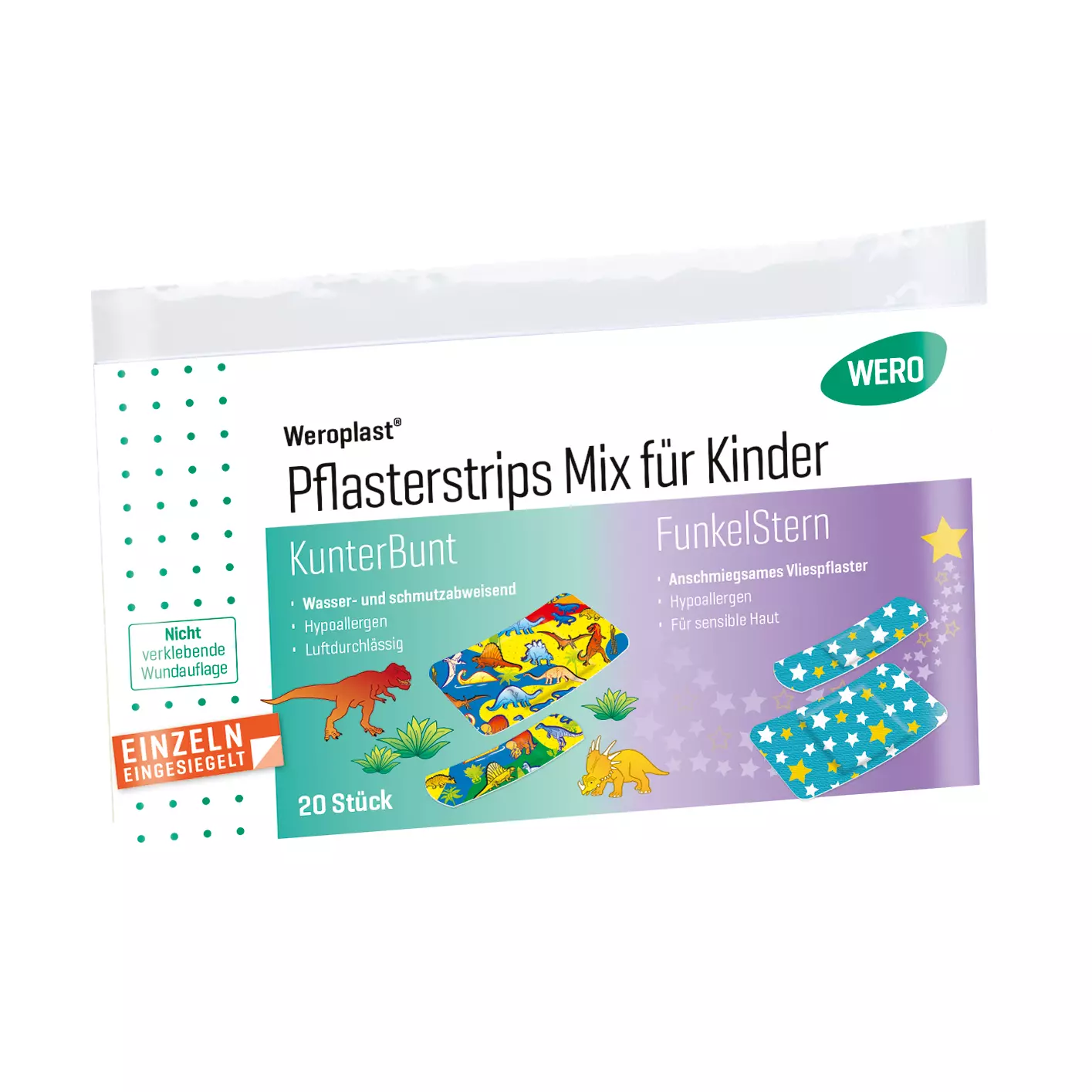 Weroplast® Pflasterstrips Mix für Kinder, 20 Stk