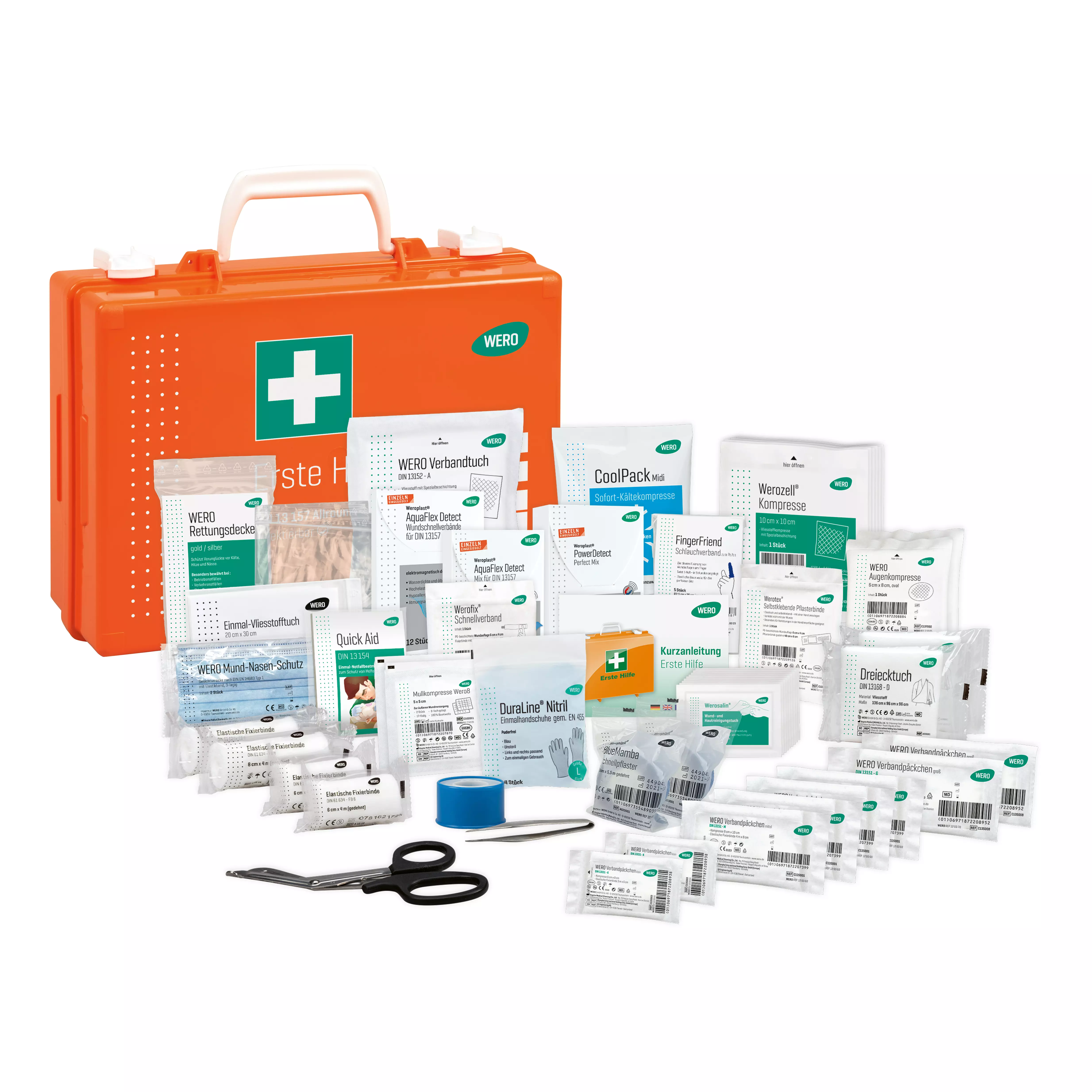 WERO first aid kit DIN 13157 Allround, detectable