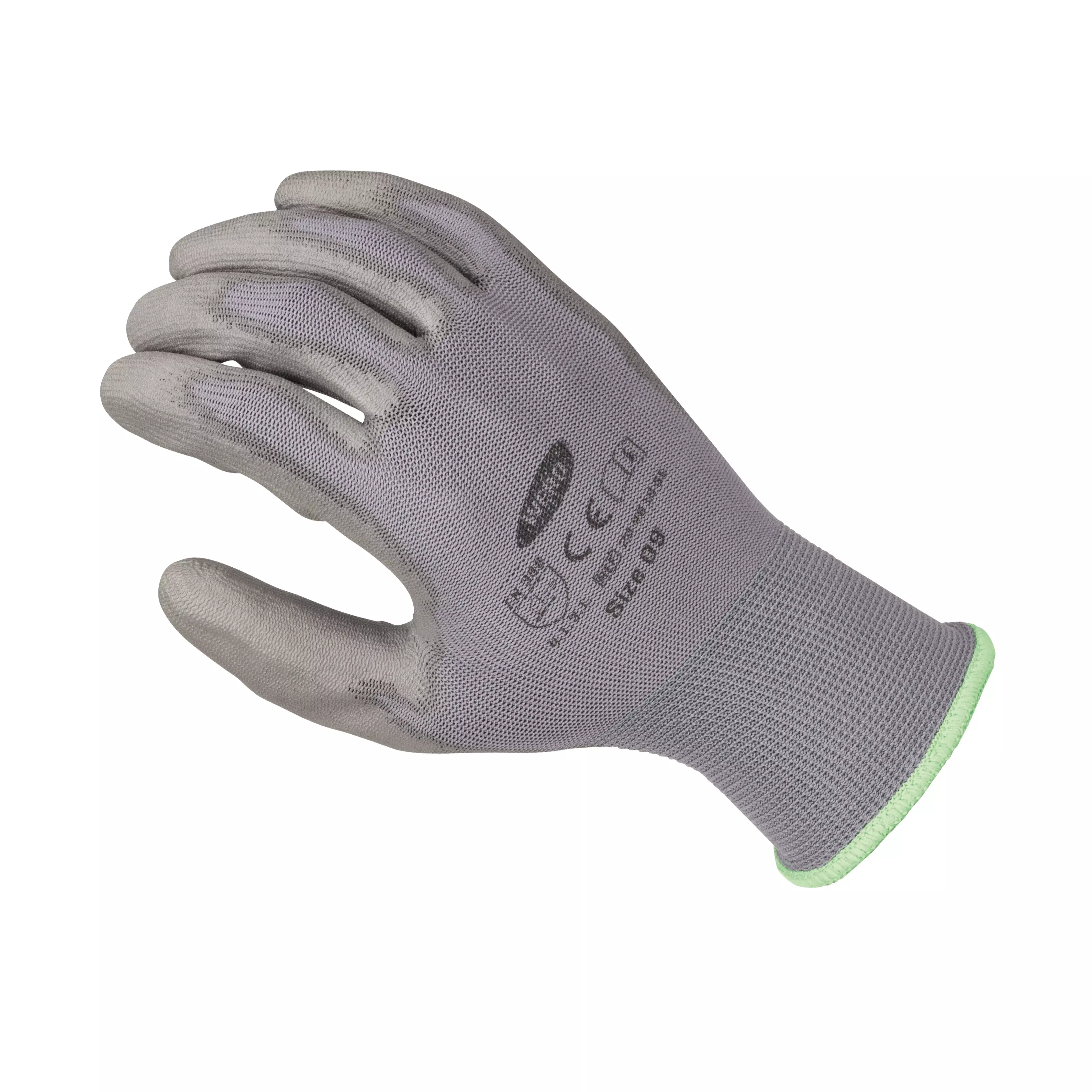 Fine knit glove WERO Allrounder, 12 pairs - Grey, 6