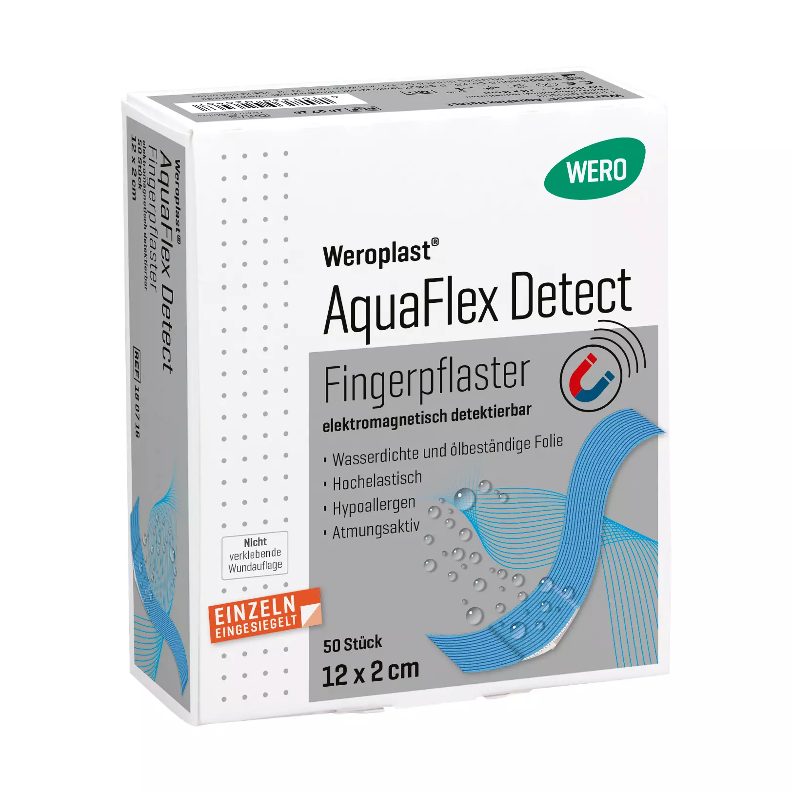 Weroplast® AquaFlex Detect finger plasters - 2 cm, 12 cm