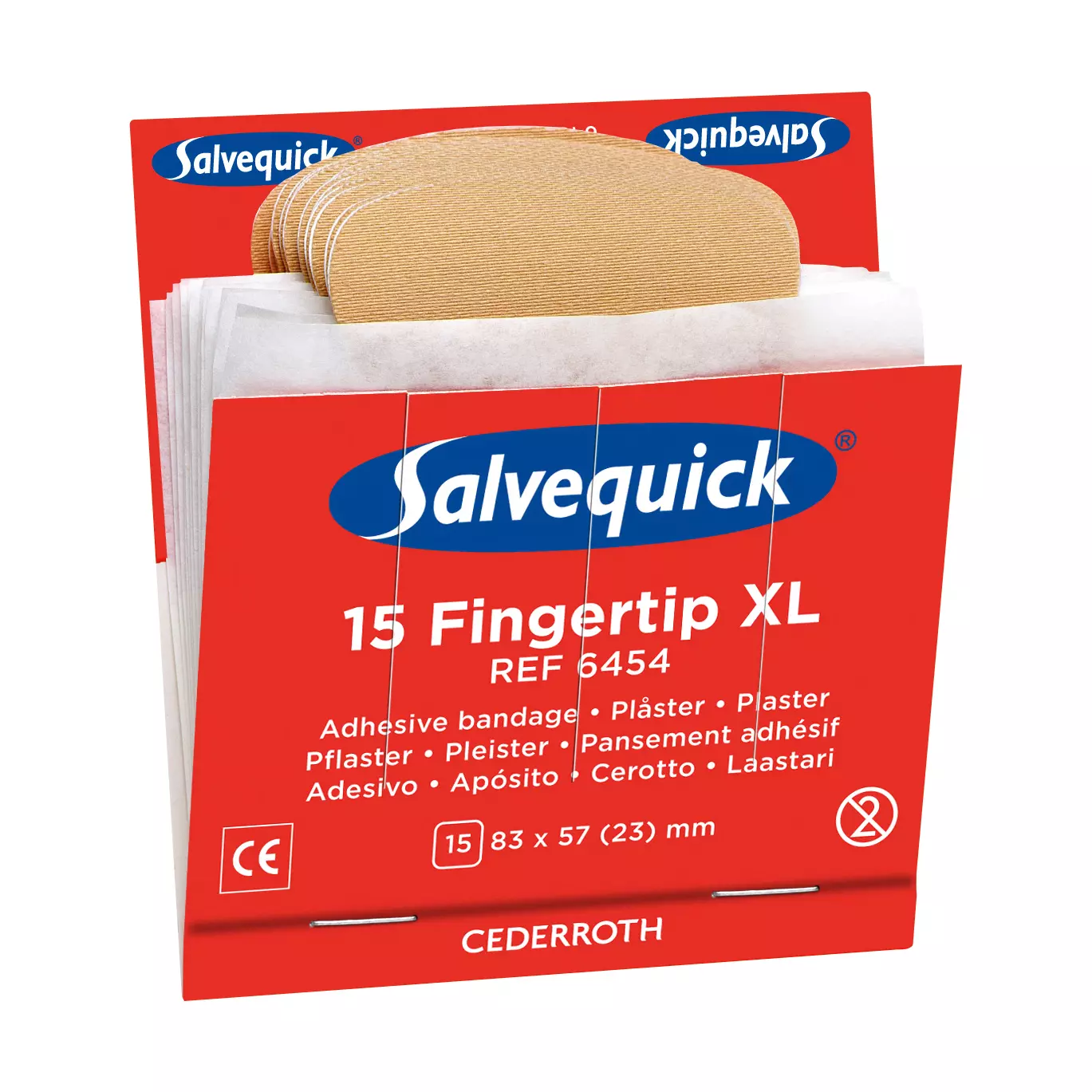 Salvequick® fingertip plasters, elasticated - Insert