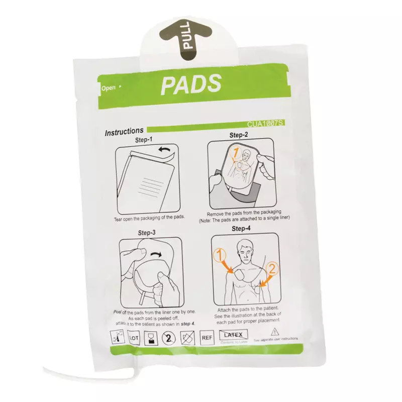Defibrillation electrodes for ME PAD for adults