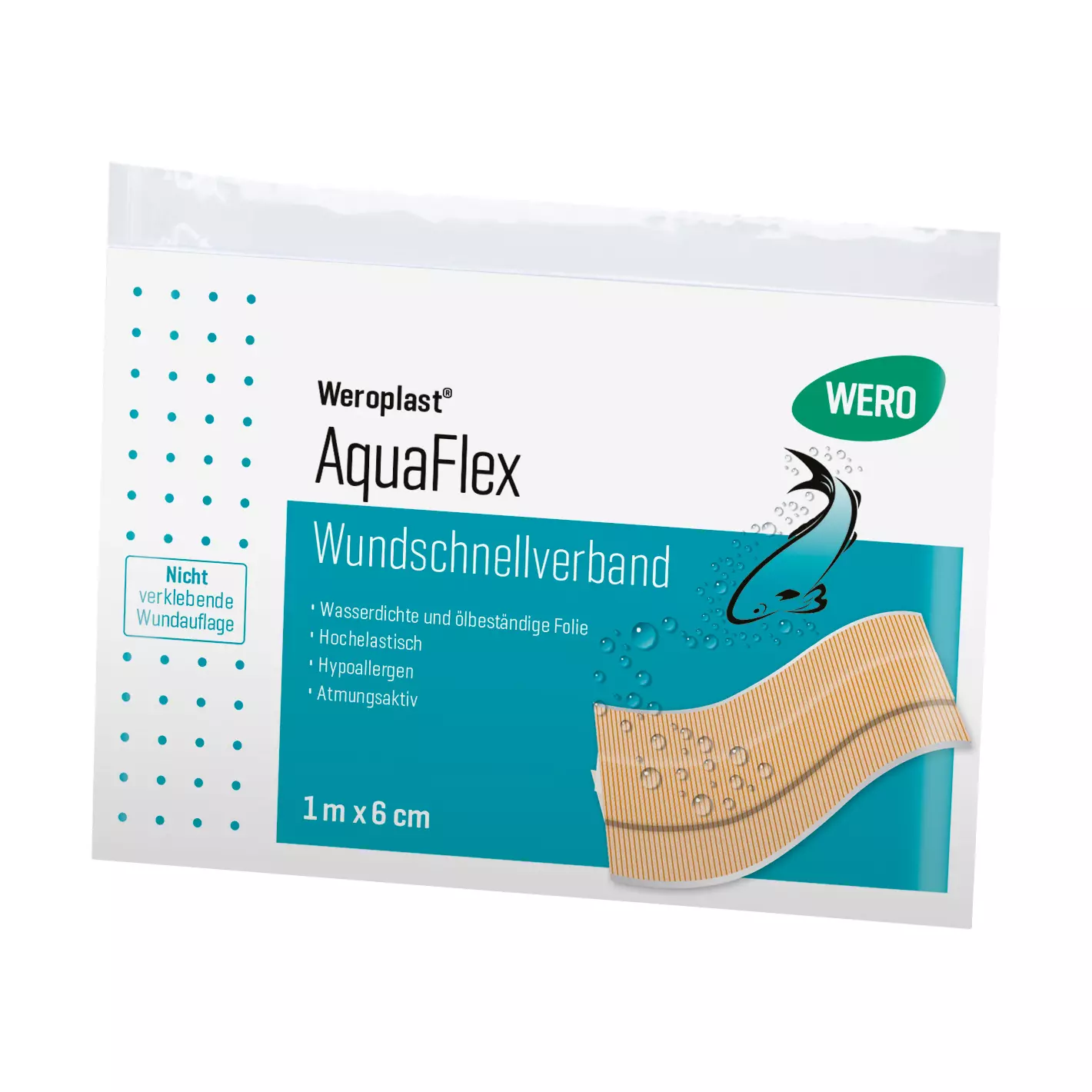 Wundschnellverband Weroplast® AquaFlex - 6 cm, 1 m
