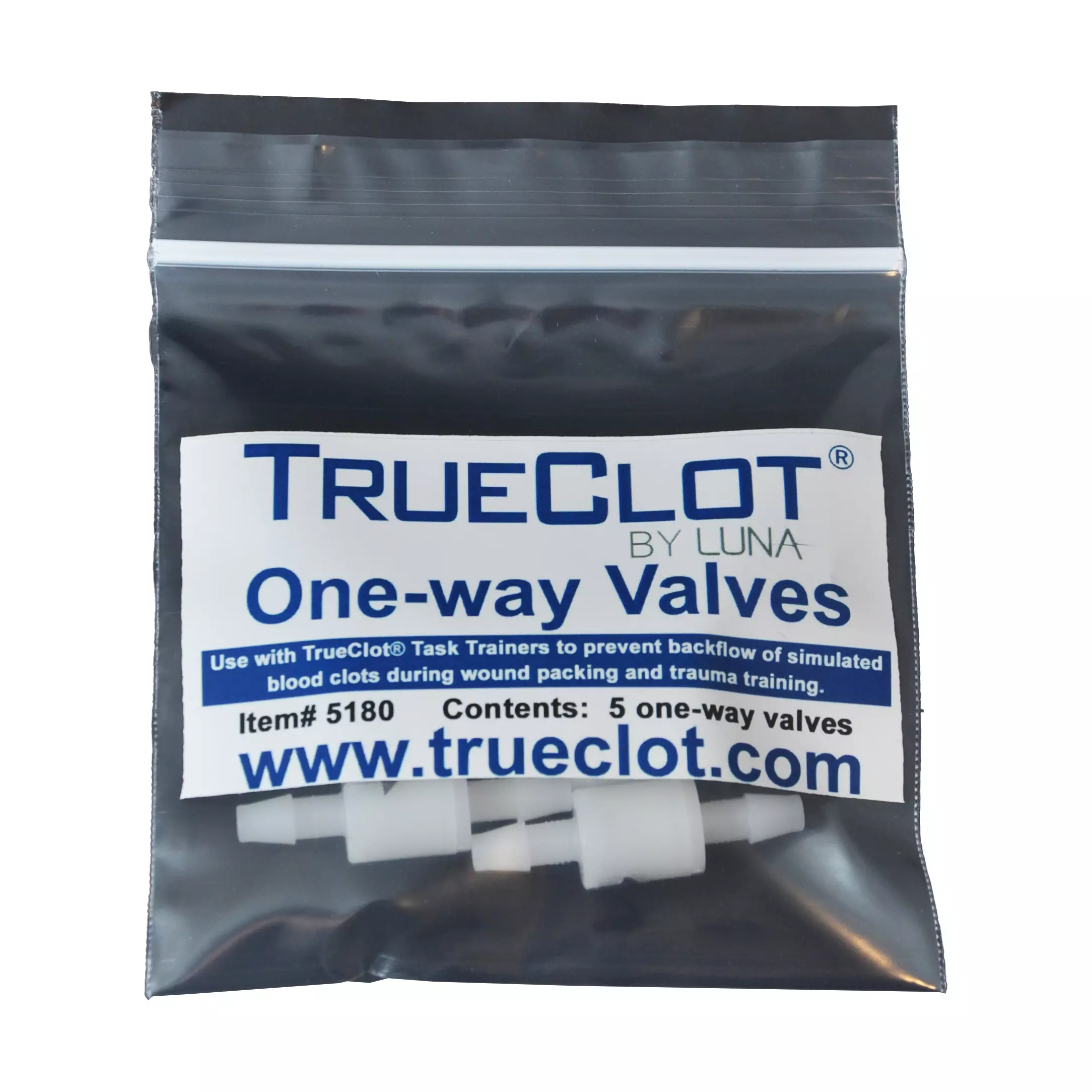 Replacement one-way valves for TrueClot Task Trainer 5 pcs./pkg.