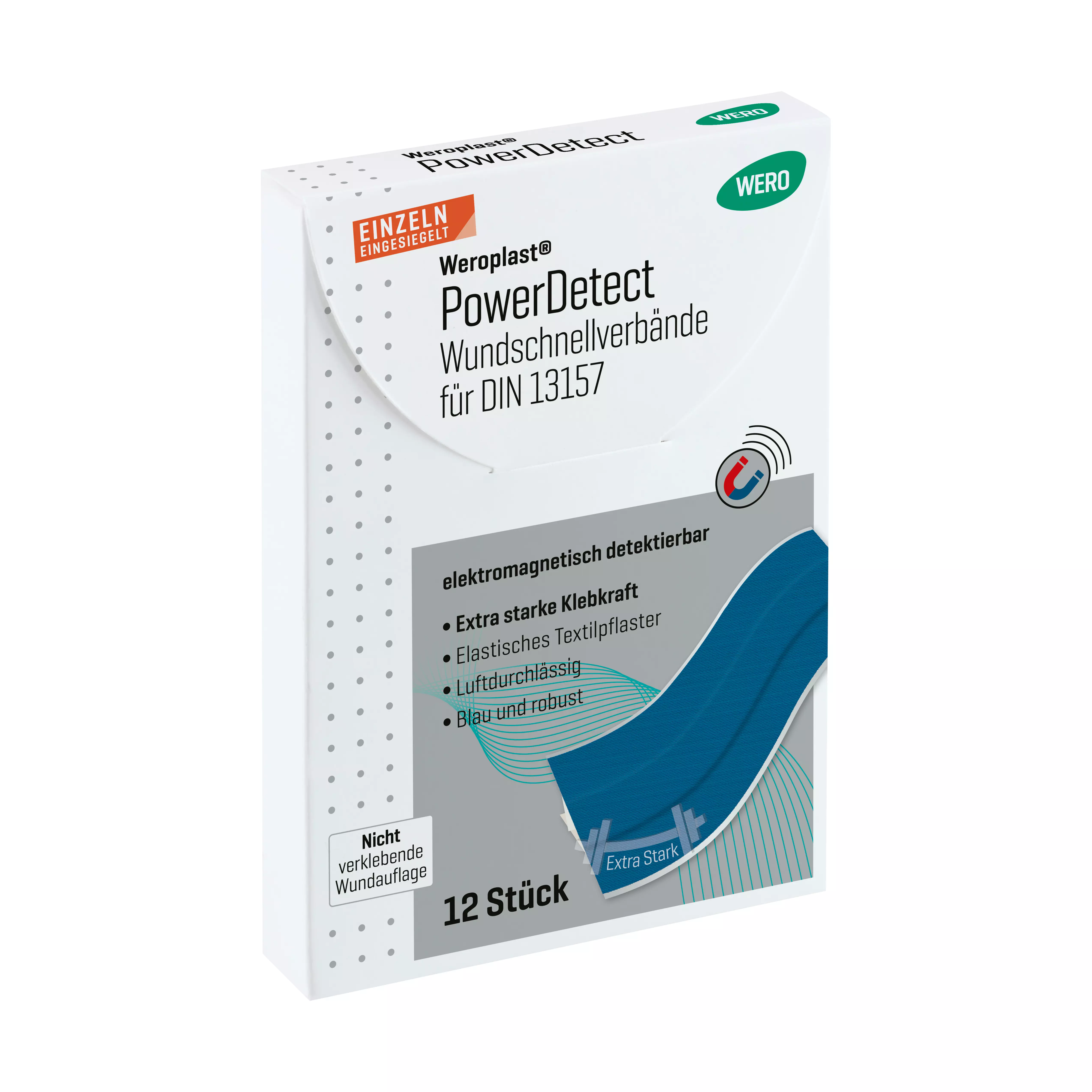 Plaster set Weroplast® PowerDetect - Quick wound dressings DIN 13157