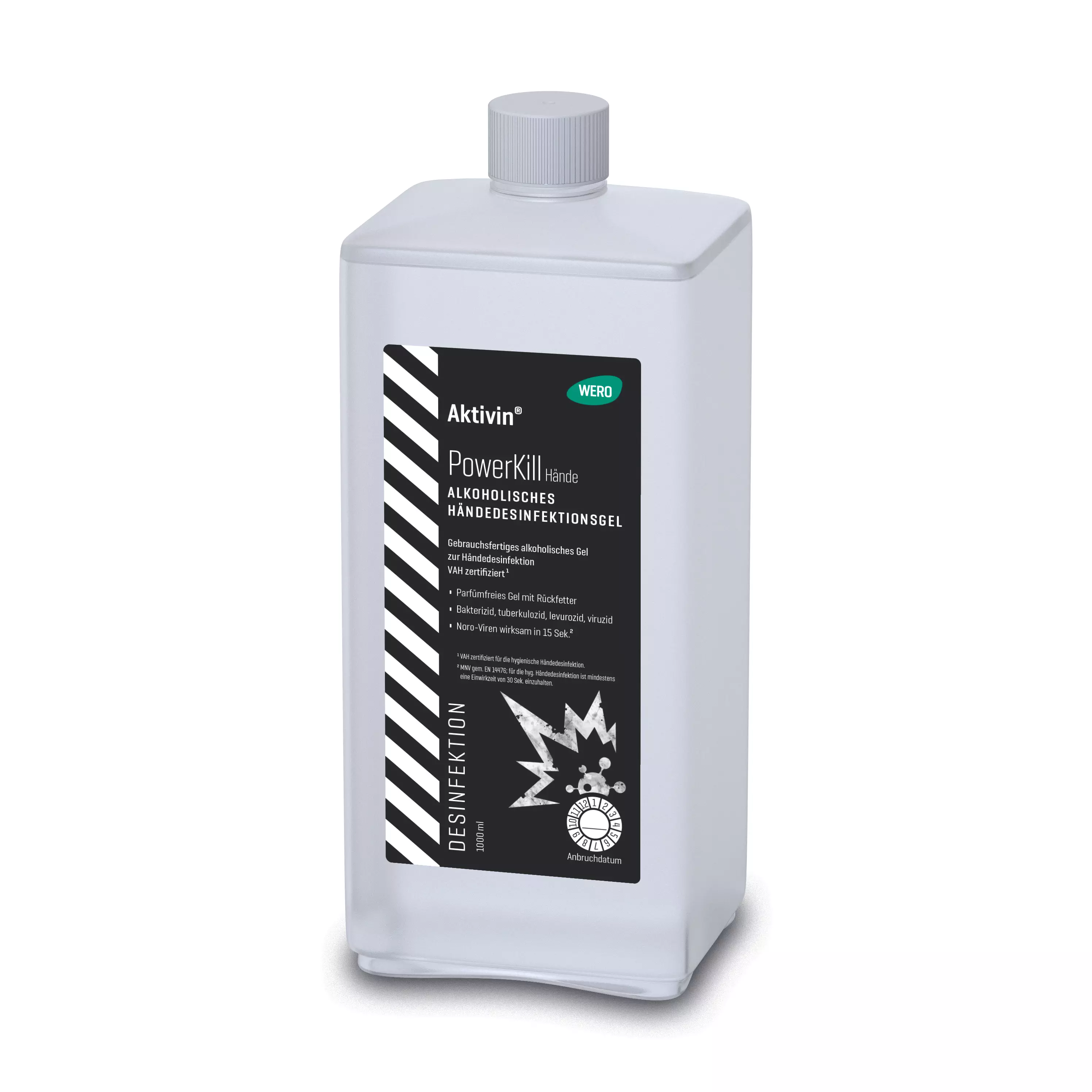 Hand disinfectant gel Aktivin® PowerKill - Euro bottle, 1,000 ml