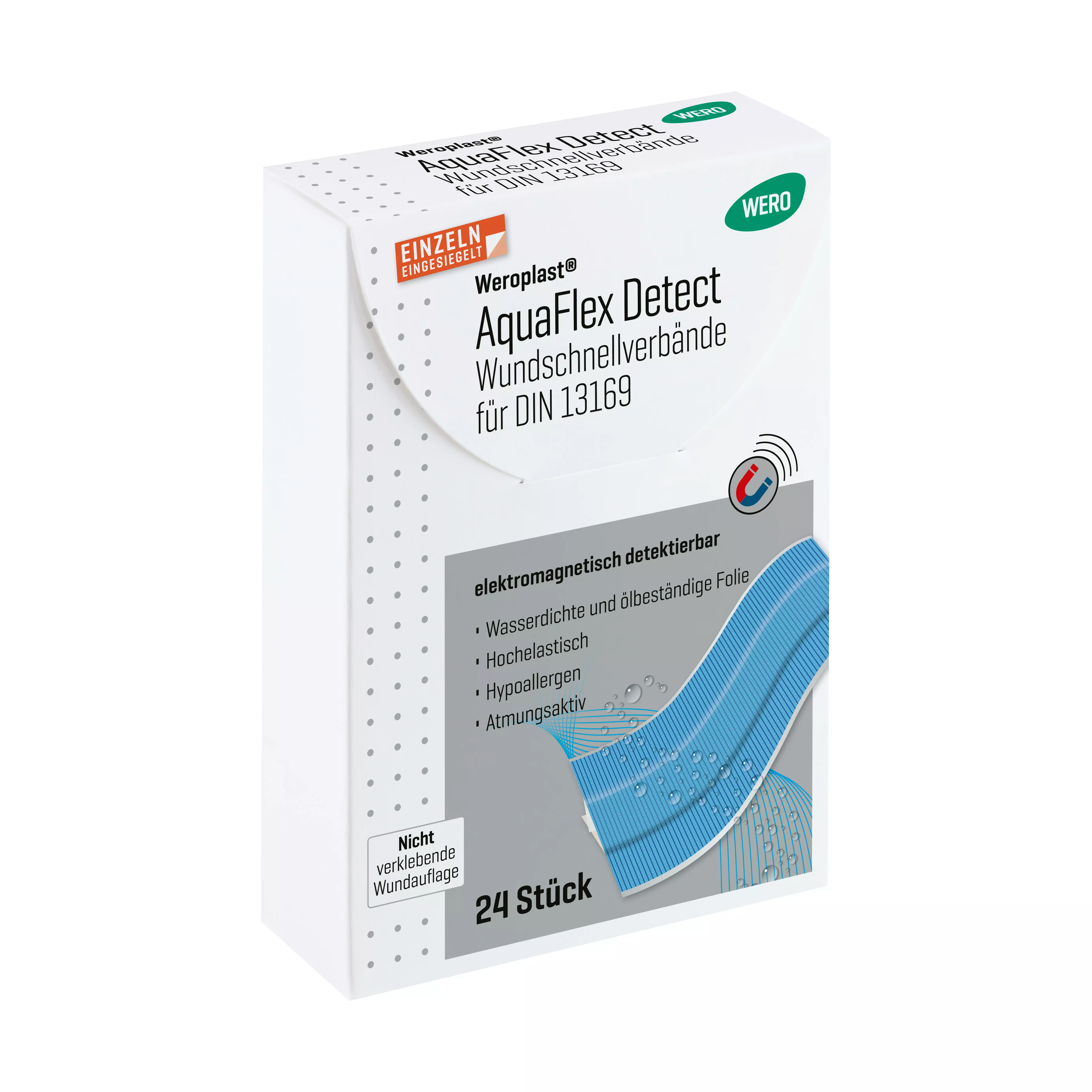 Weroplast® AquaFlex Detect Pflaster - Wundschnellverbände DIN 13169