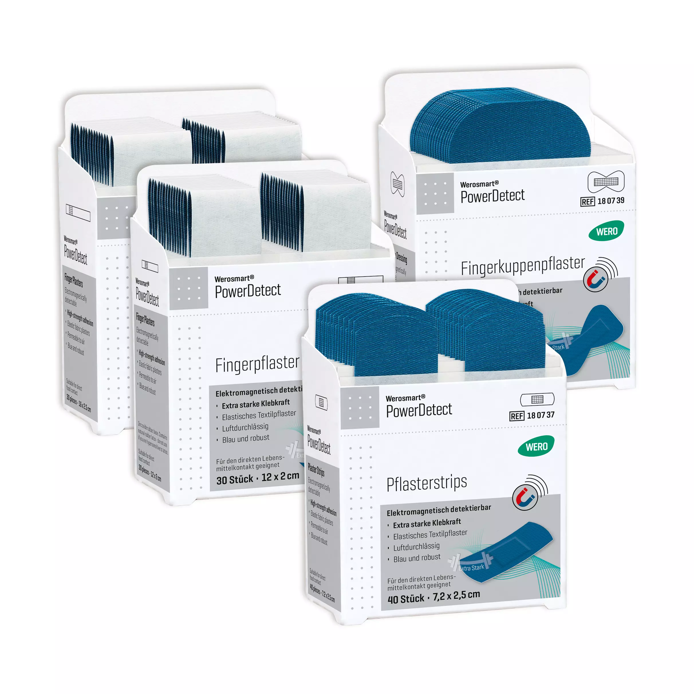 Werosmart® PowerDetect plaster dispenser inserts fingertip plasters - 8 cm, 5 inserts