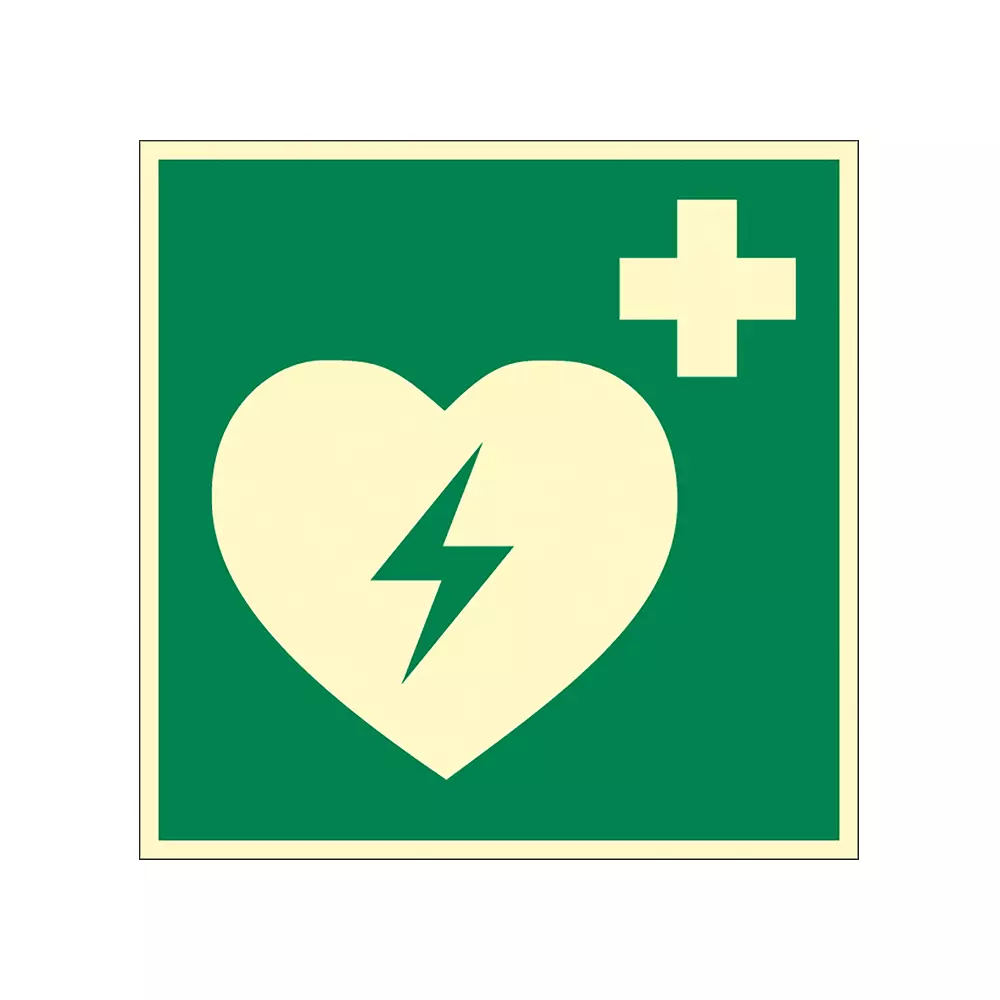 Rettungszeichen: Defibrillator