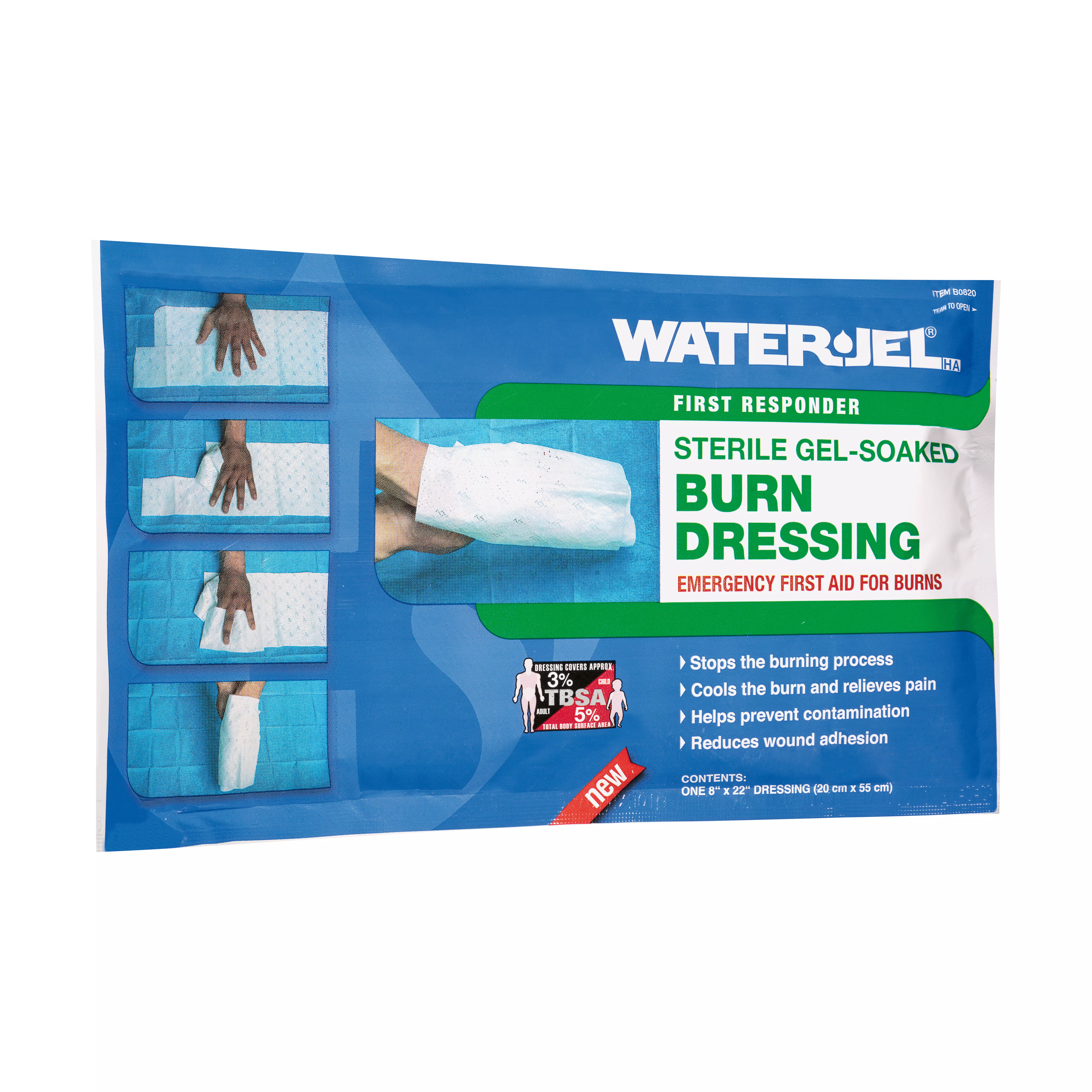 WATER-JEL® HA First Responder Handkompresse, steril