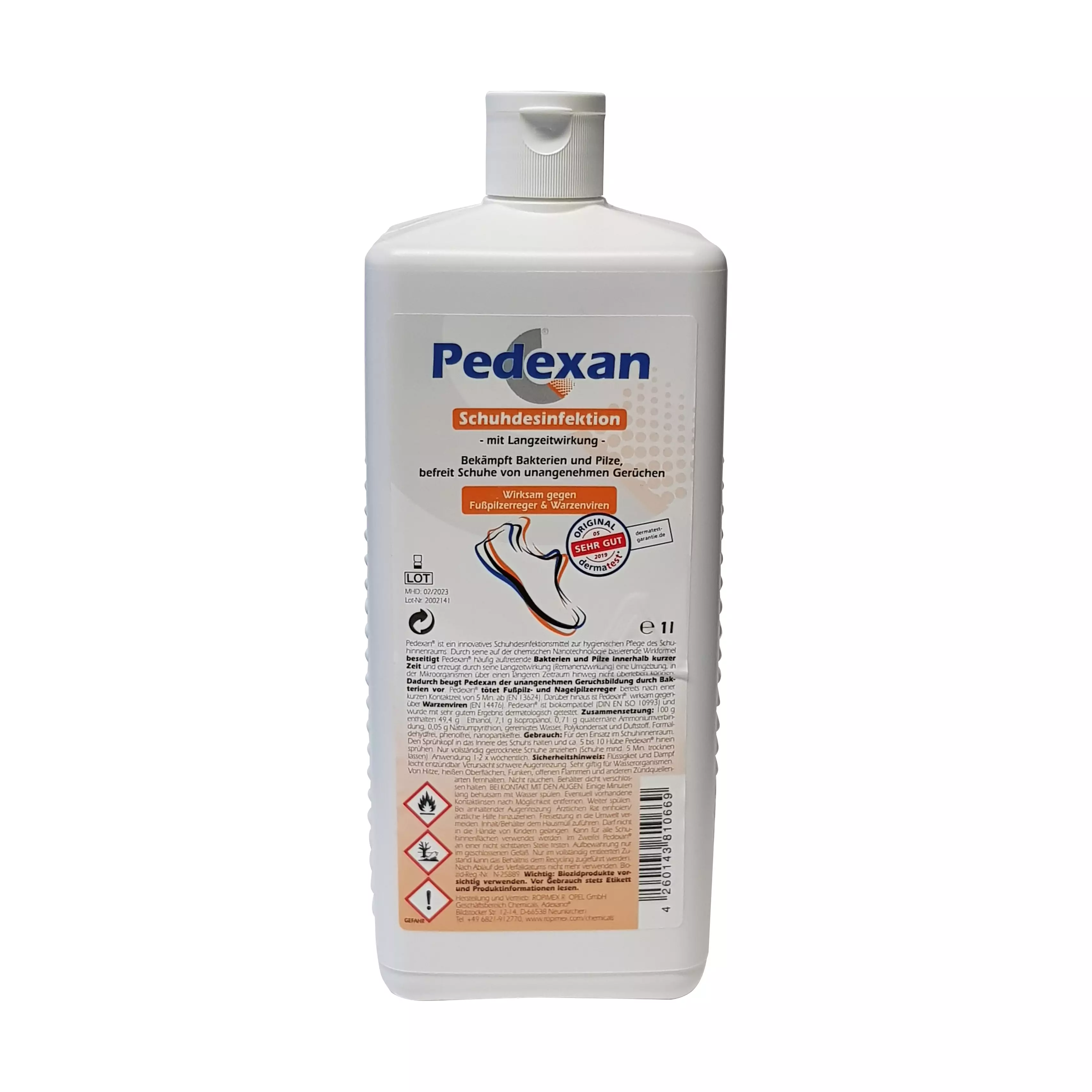 Pedexan® Schuhdesinfektion 1000 ml Nachfüllflasche für Schuhdesinfektionsspender