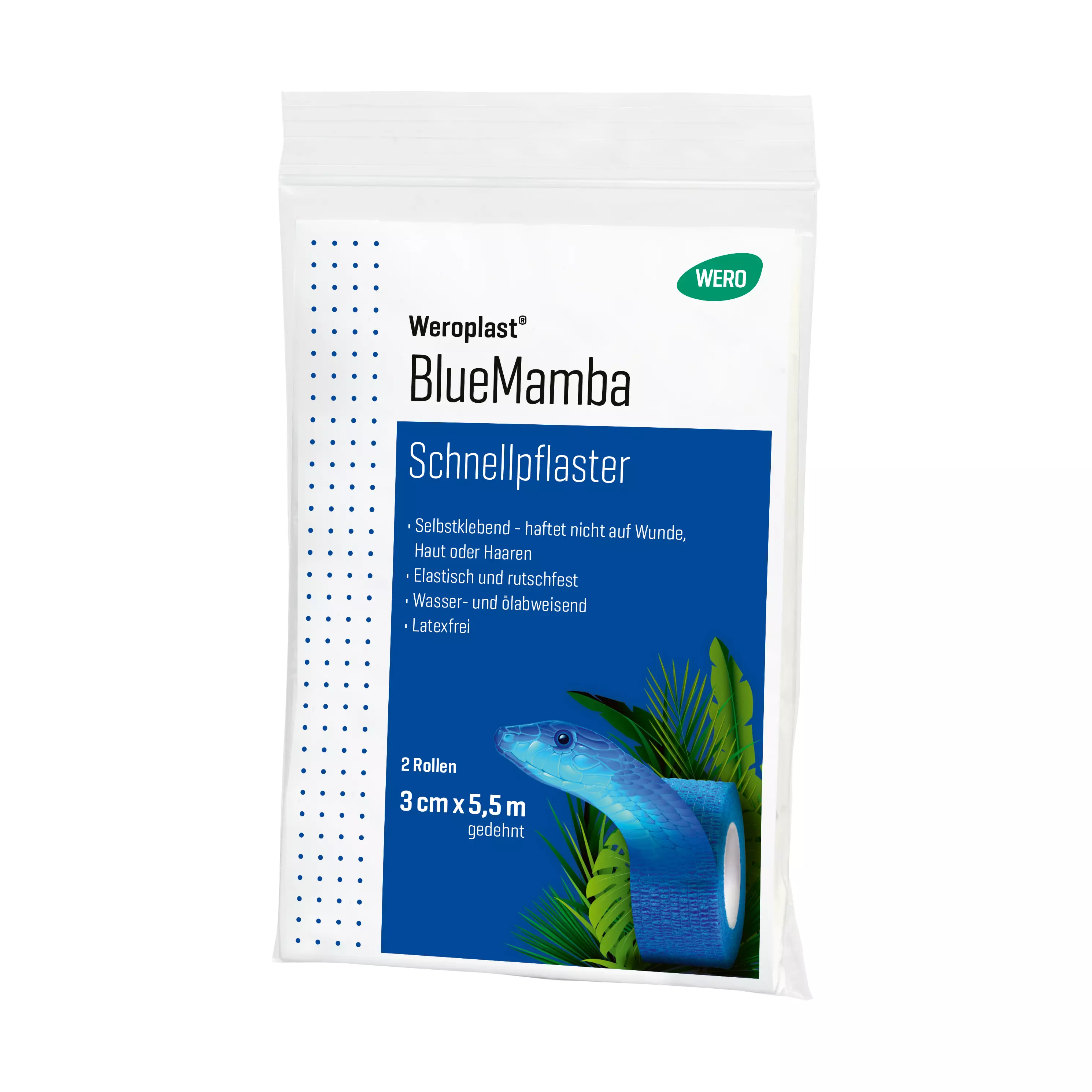 Weroplast® BlueMamba quick plasters - 12 pcs