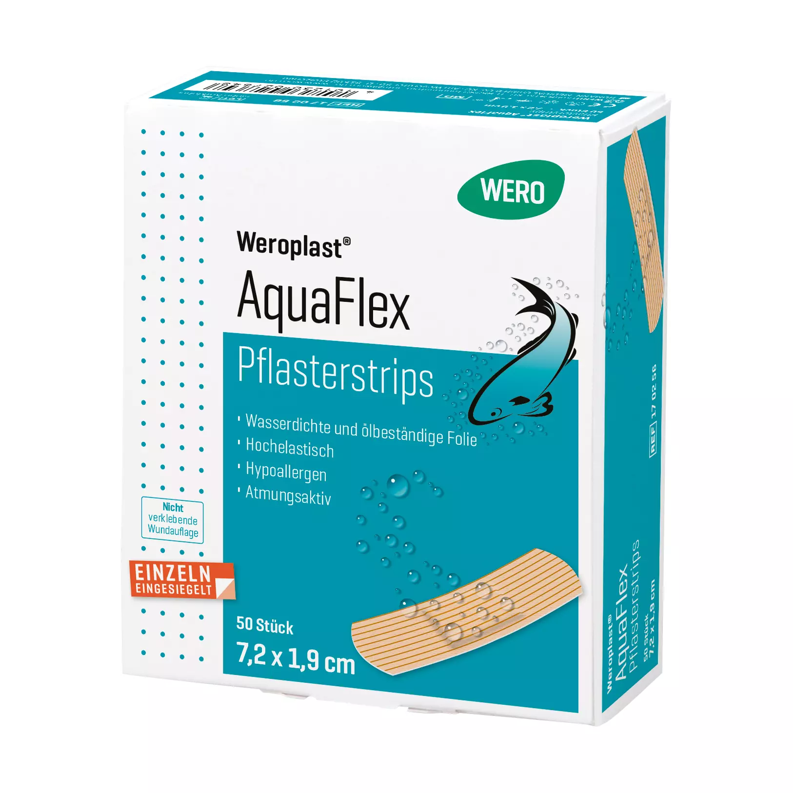 Weroplast® AquaFlex plaster strips - 1.9 cm, 7.2 cm