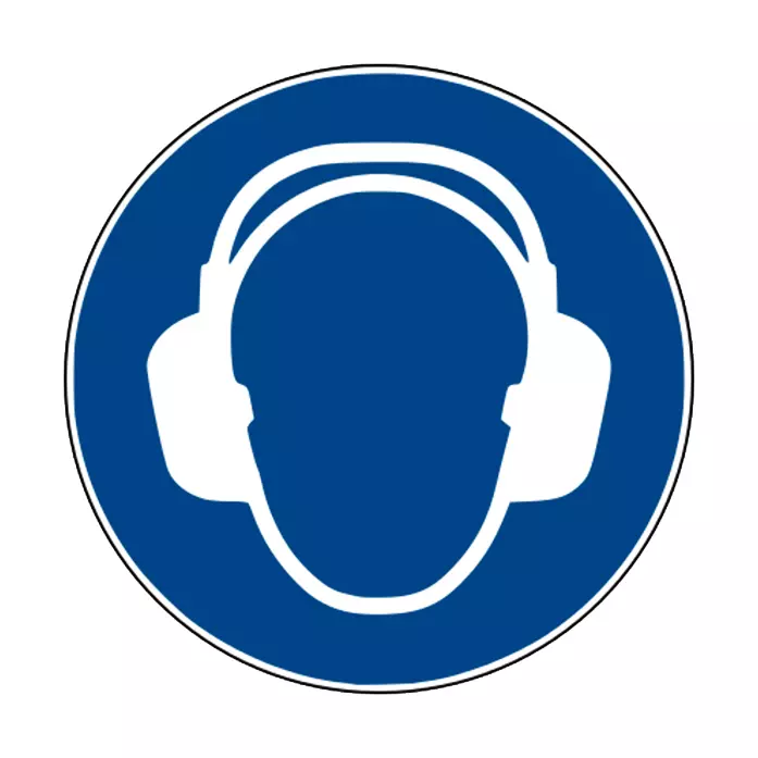 Gebotszeichen: Gehörschutz benutzen  - Folie