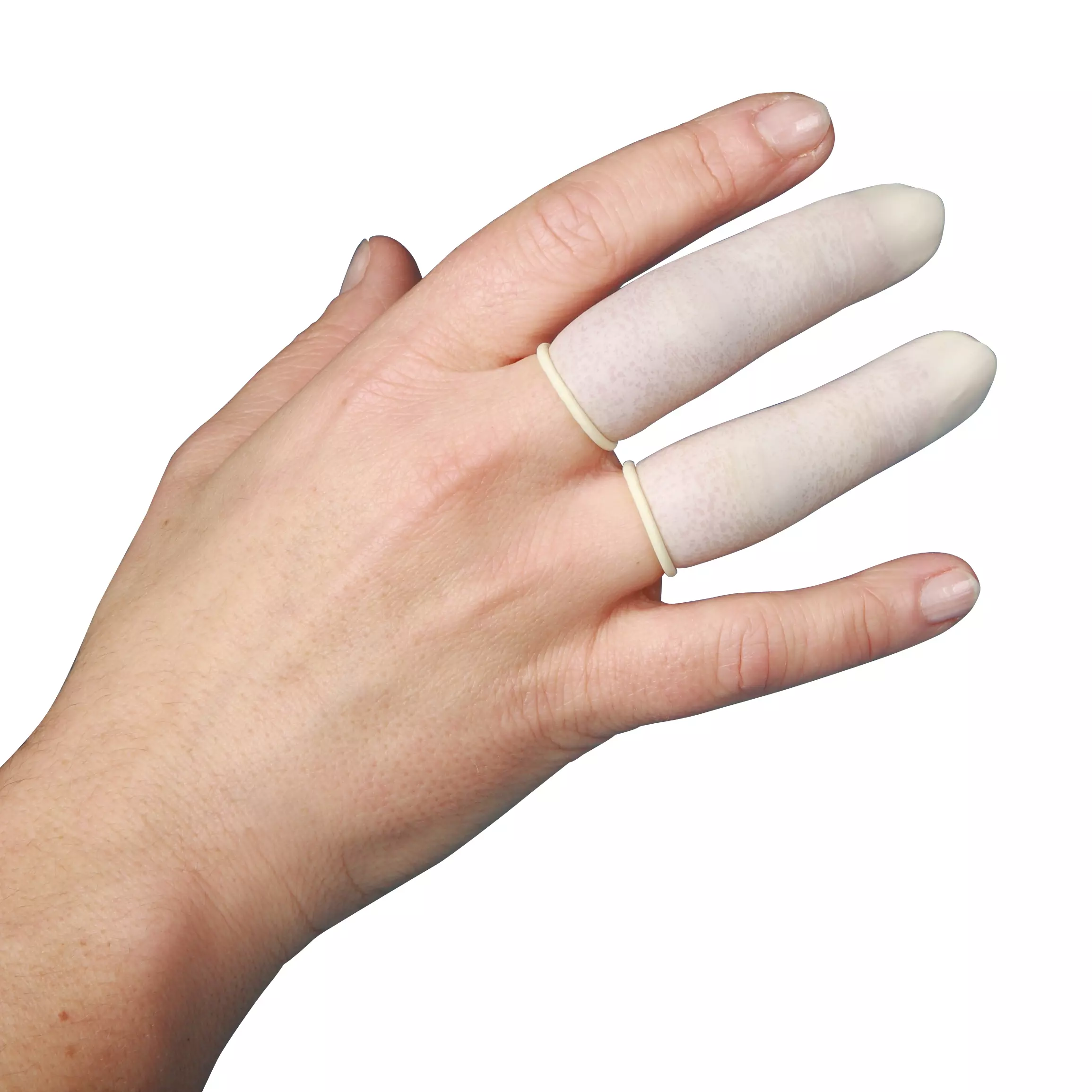 Basic Latex Finger Cots - Beige, Medium