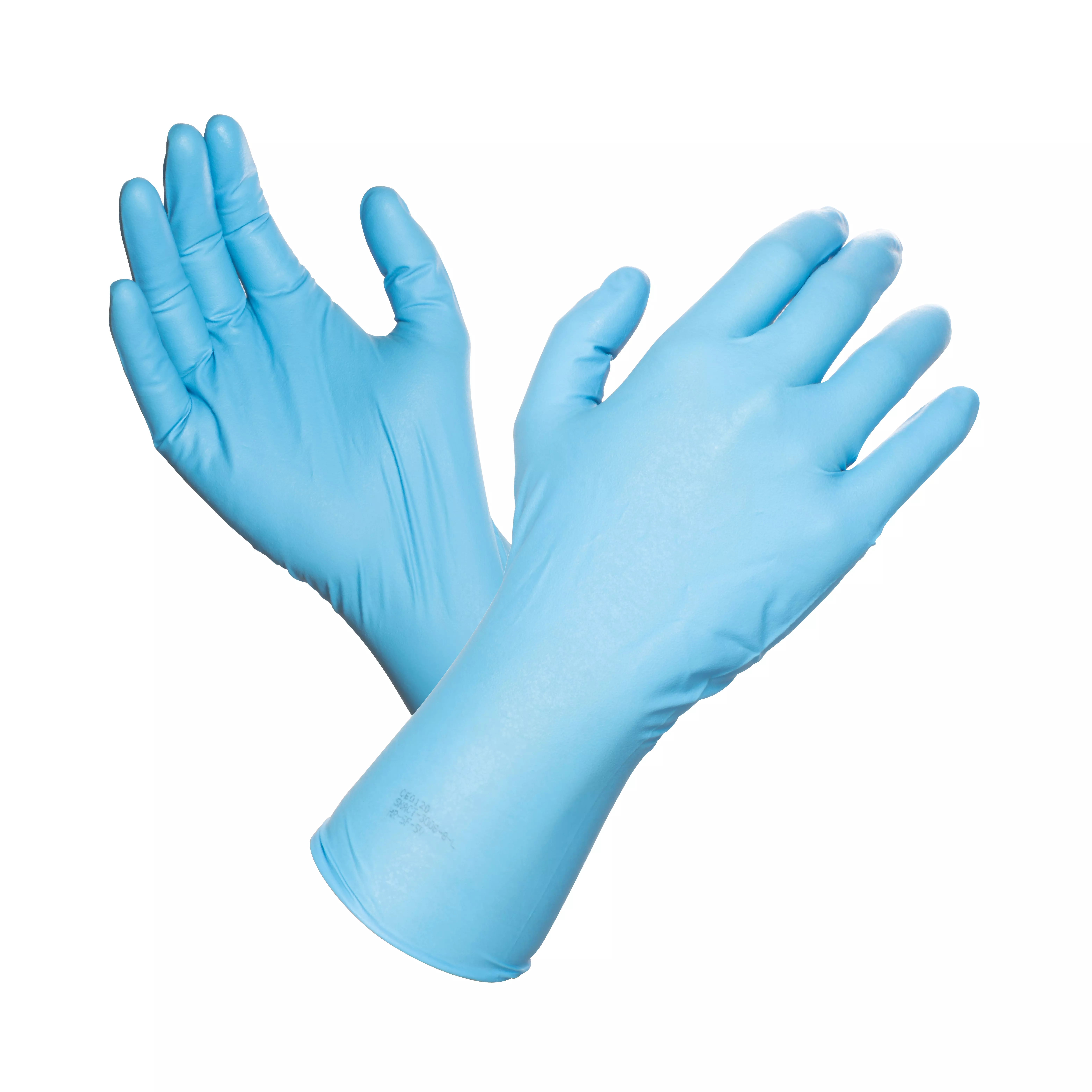 Einmal-Chemikalienschutzhandschuh Nitril Premium, 50 Stk - Blau, L (8-9)