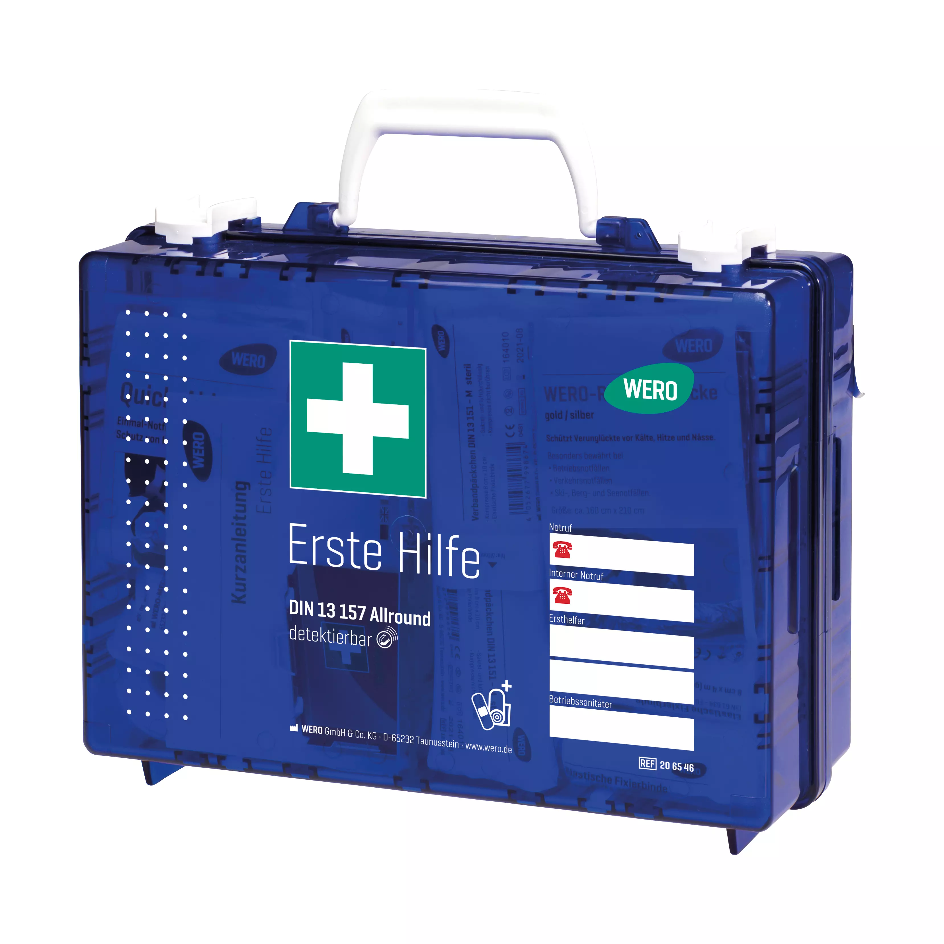 Werotop® clear first aid kit DIN 13157 Allround, detectable