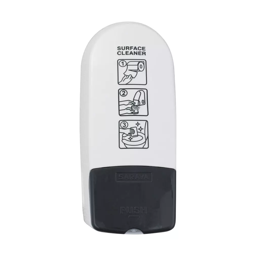 Direct plastic dispenser for toilet seat disinfection