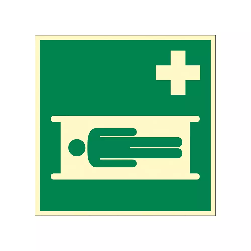 Rescue sign - Stretcher N according to DIN 13024 - Standard