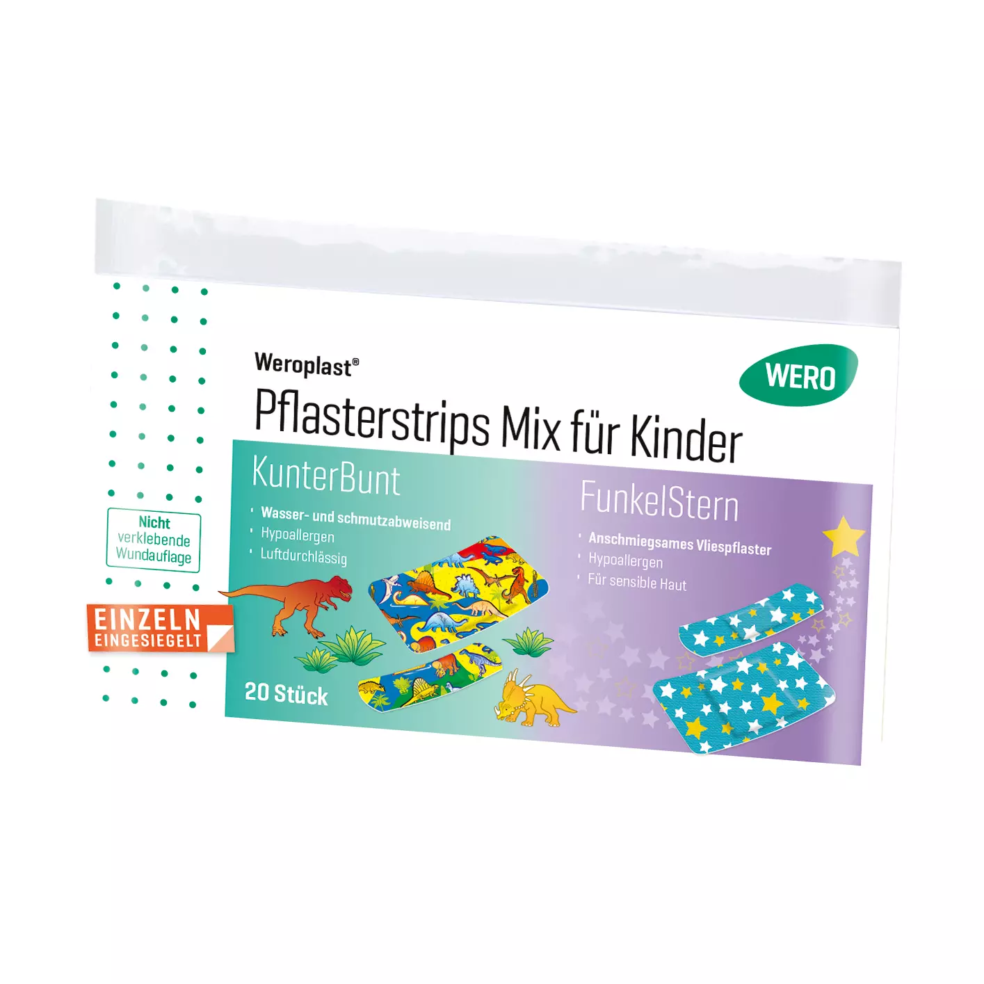 Weroplast® Pflasterstrips Mix für Kinder, 20 Stk