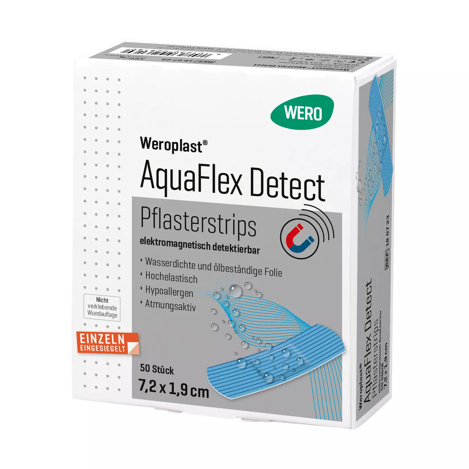 Weroplast® AquaFlex Detect Pflasterstrips - 1,9 cm, 7,2 cm