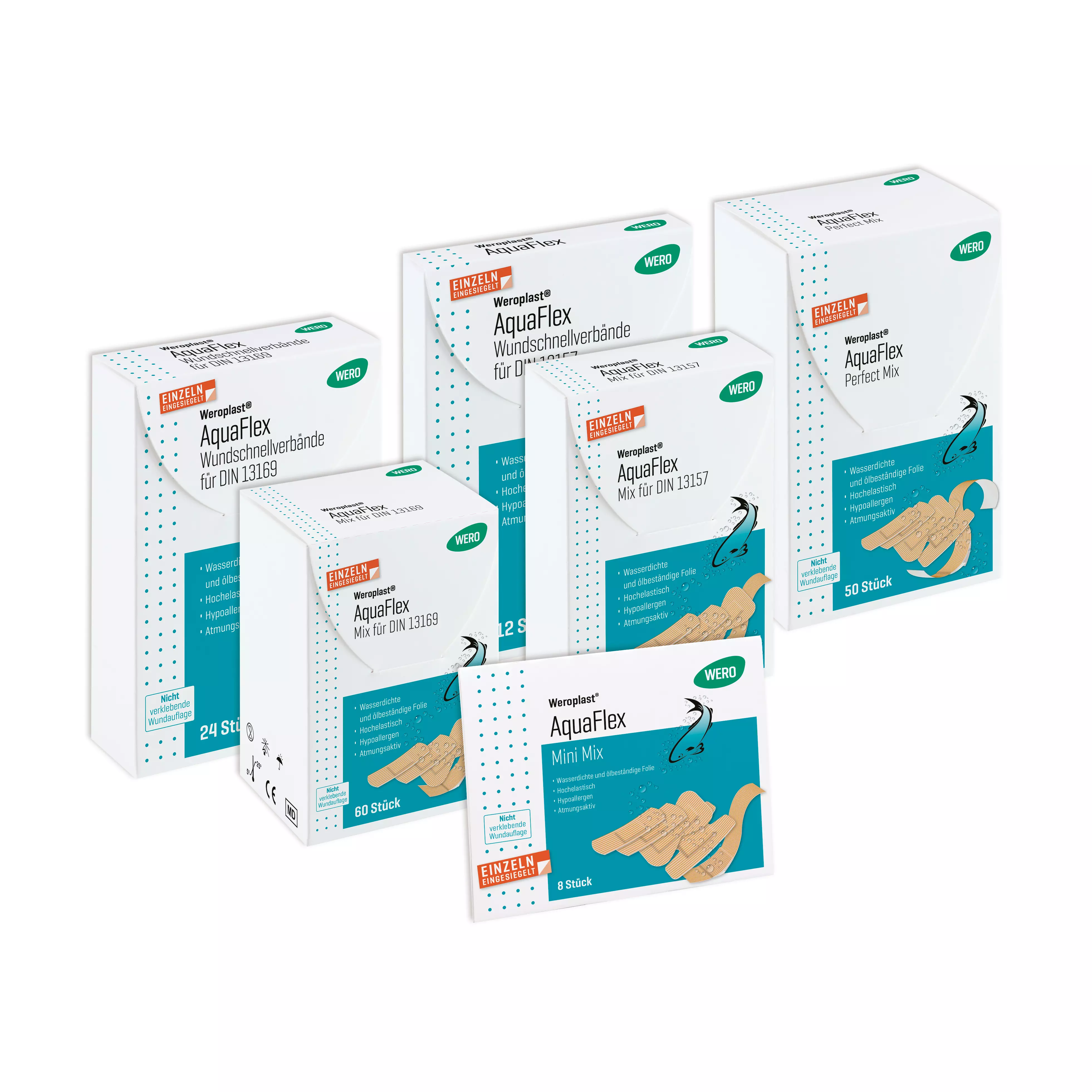 Weroplast® AquaFlex Pflaster - Wundschnellverbände DIN 13169