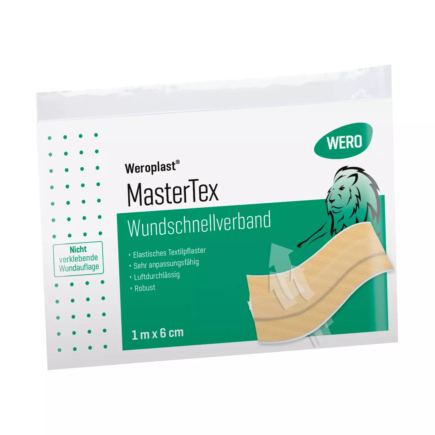Wundschnellverband Weroplast® MasterTex - 6 cm, 1 m