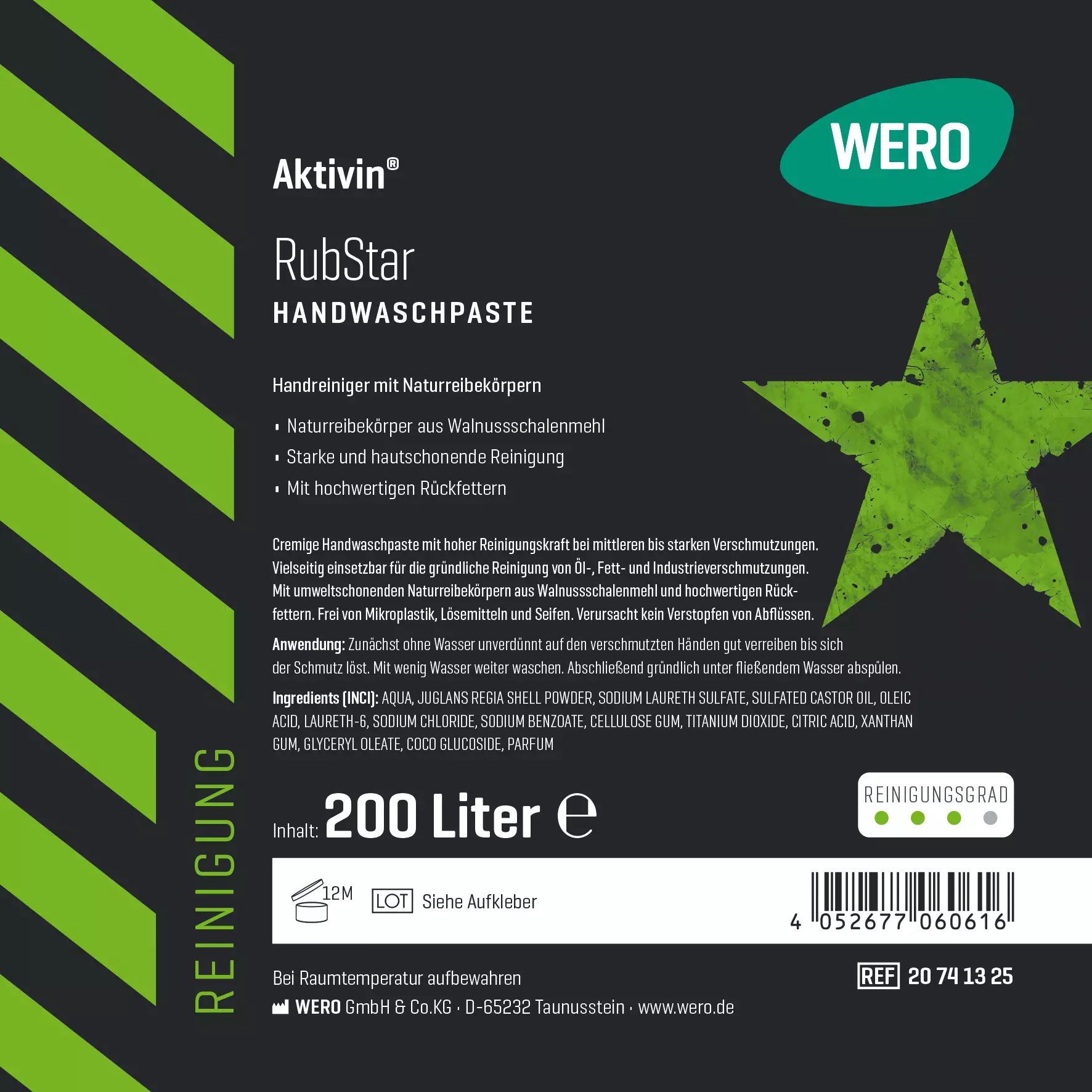 Skin cleansing Aktivin® RubStar - drum, 200 litres