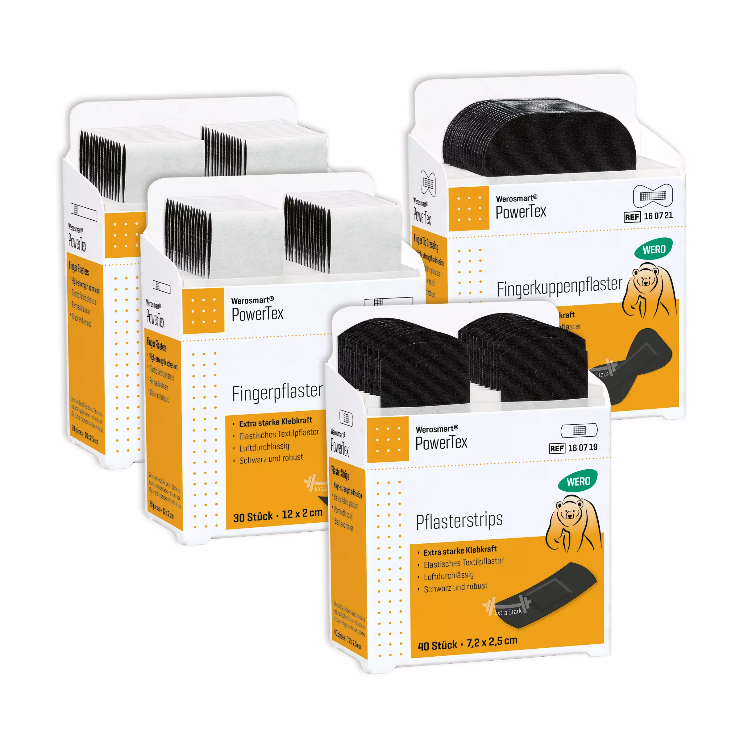 Werosmart® PowerTex plaster dispenser inserts fingertip plasters - 8 cm, 5 inserts