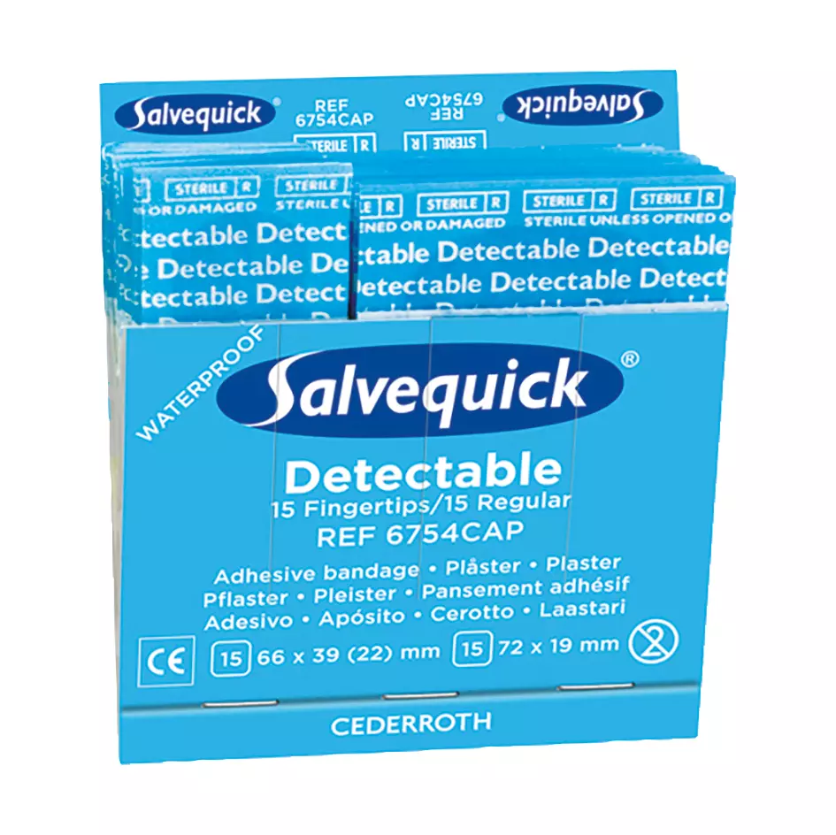 Salvequick® Pflasterstrips/Fingerkuppenpflaster, detektierbar - Einsatz