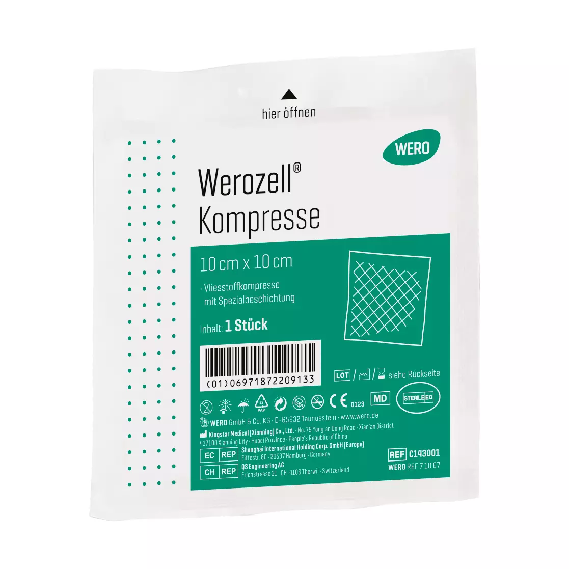 Werozell® Kompresse, steril - 1 Stk