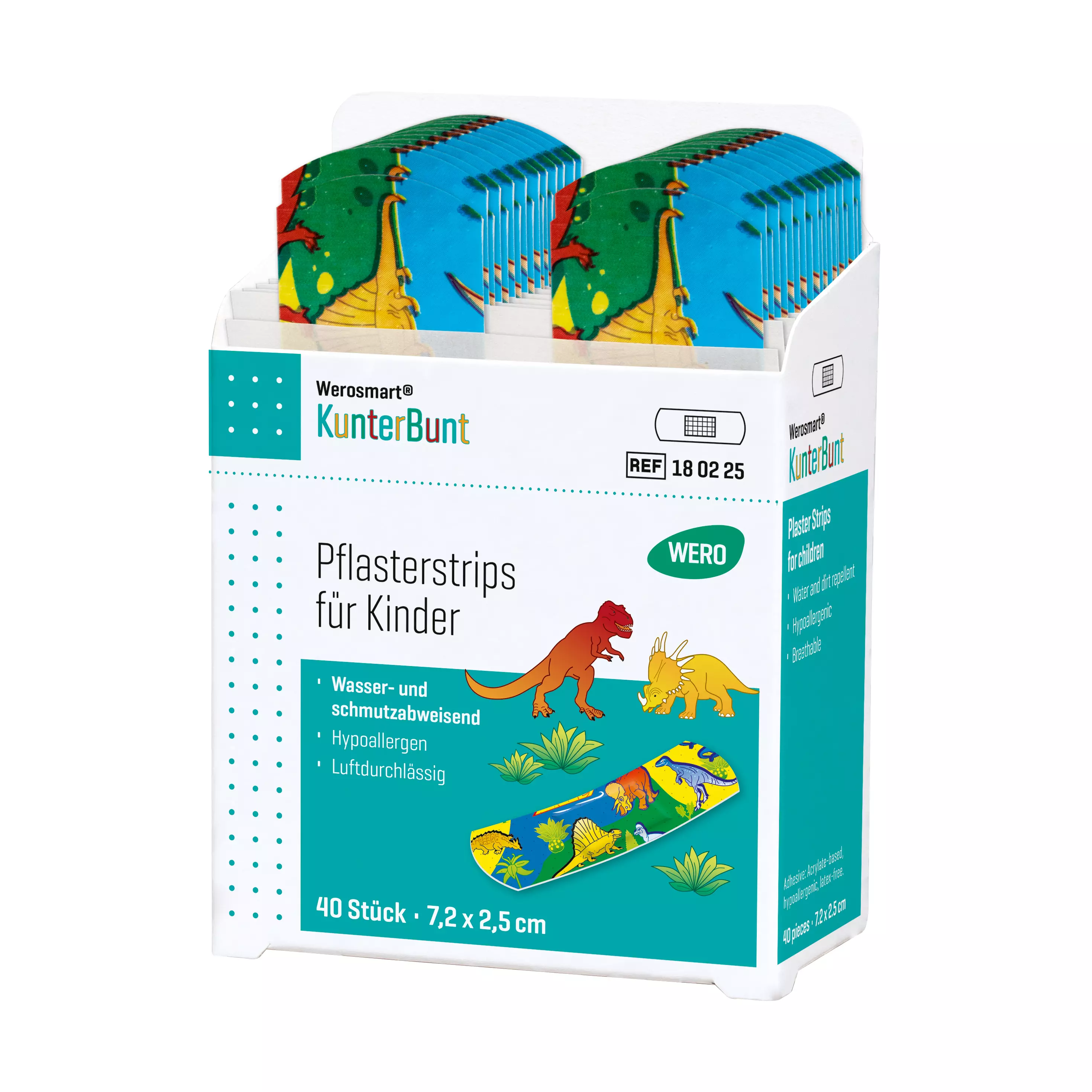 Werosmart® KunterBunt for children Plaster dispenser inserts Plaster strips - insert
