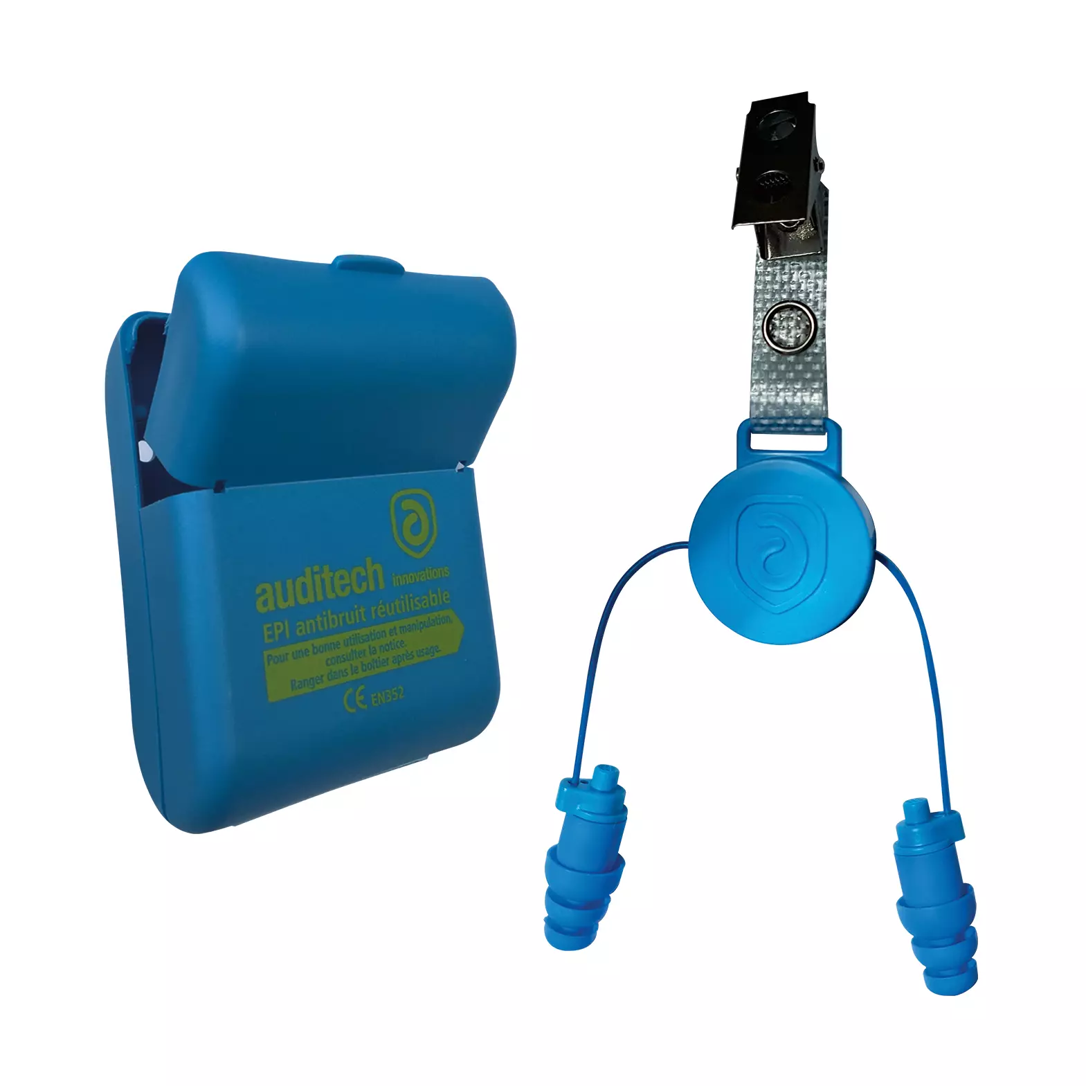 auditech EarTech® Access Gehörschutzstöpsel  - Blau, nicht detektierbar, 15 – 19 dB