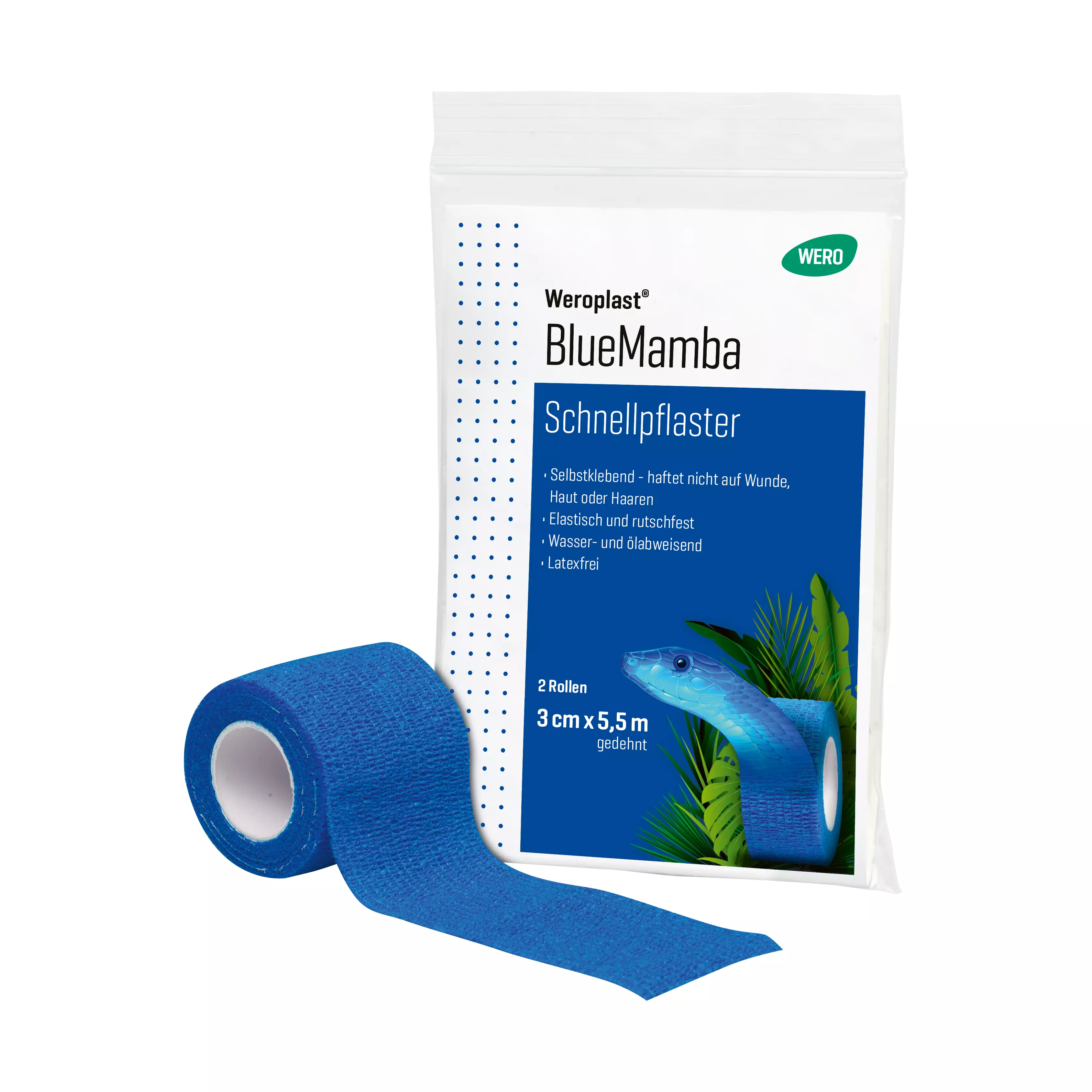 Schnellpflaster Weroplast® BlueMamba - 12 Stk