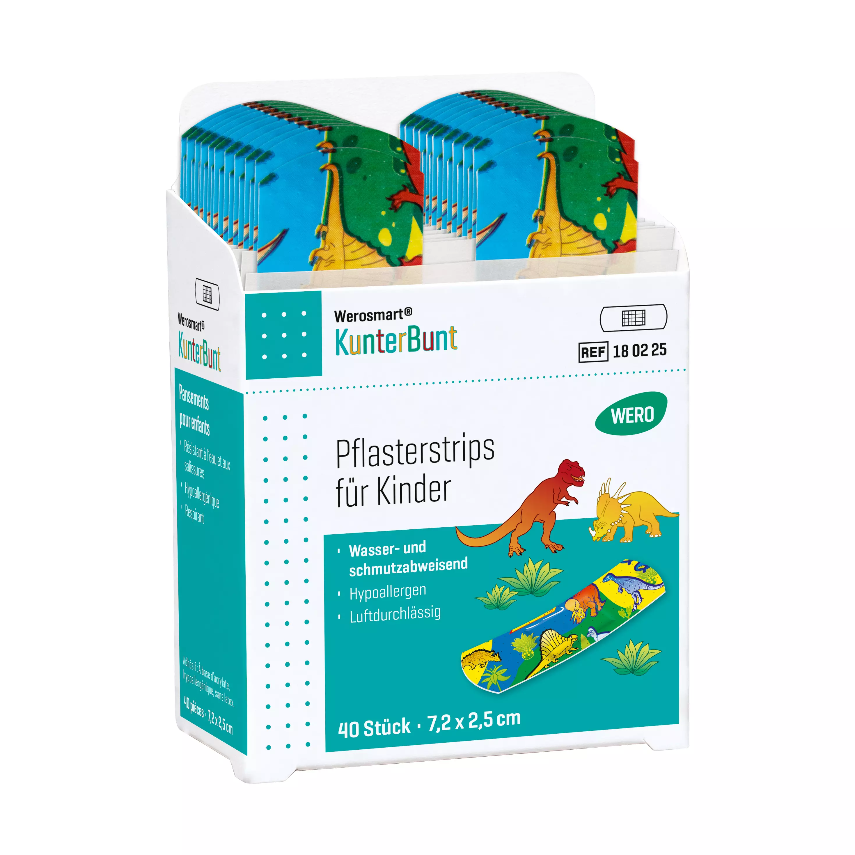 Werosmart® KunterBunt for children Plaster dispenser inserts Plaster strips - insert