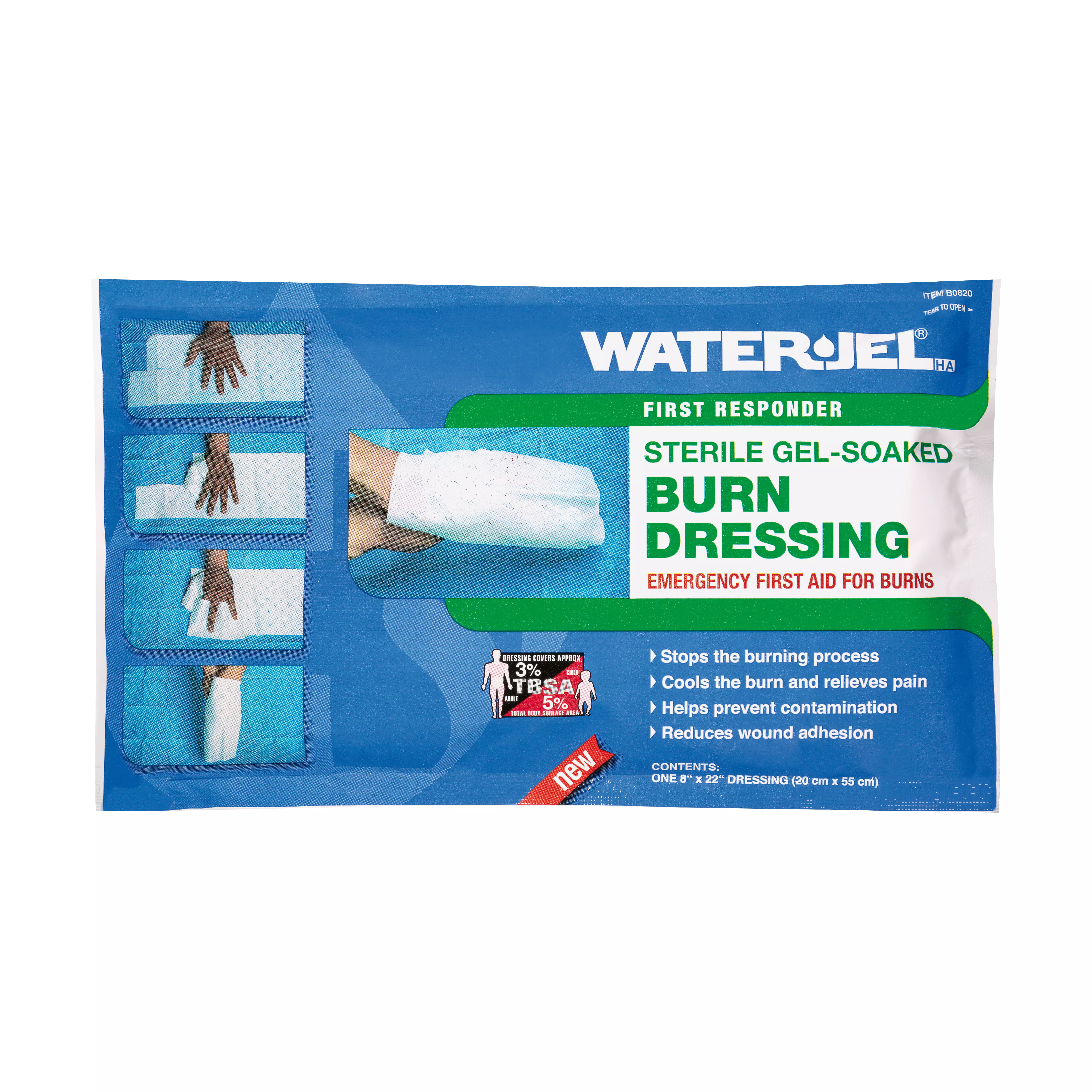 WATER-JEL® HA First Responder Handkompresse, steril