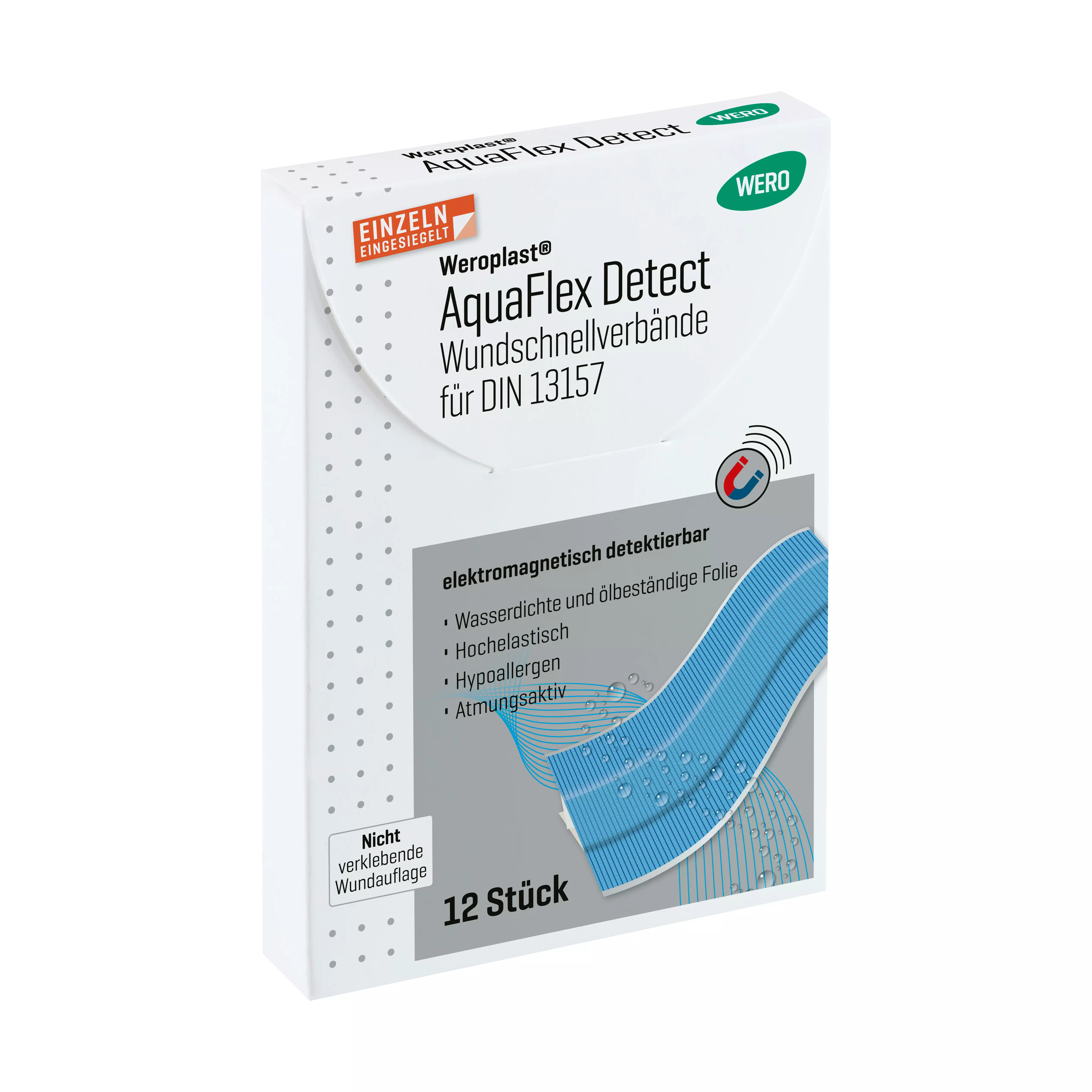 Weroplast® AquaFlex Detect Pflaster - Wundschnellverbände DIN 13157