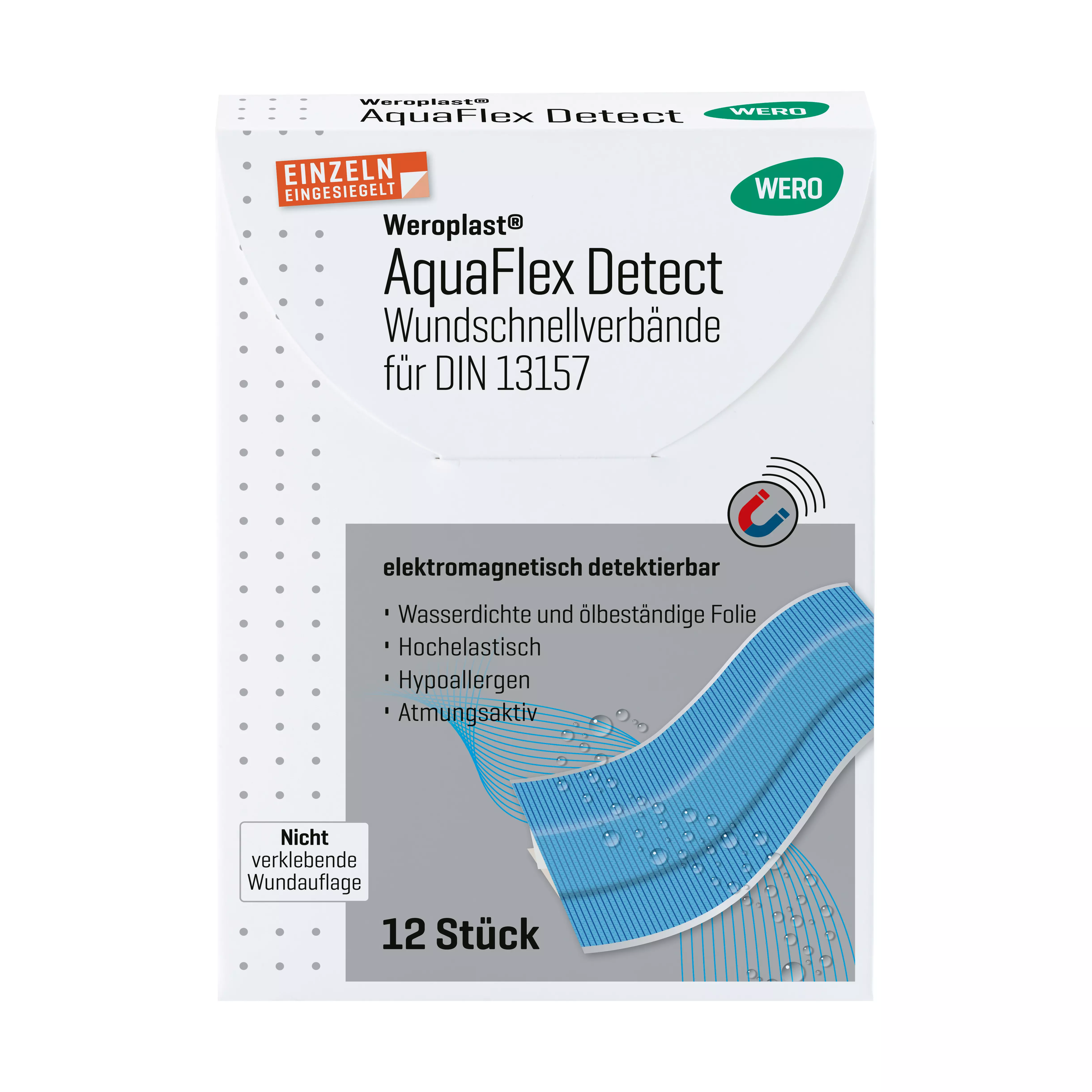 Weroplast® AquaFlex Detect Pflaster - Wundschnellverbände DIN 13157