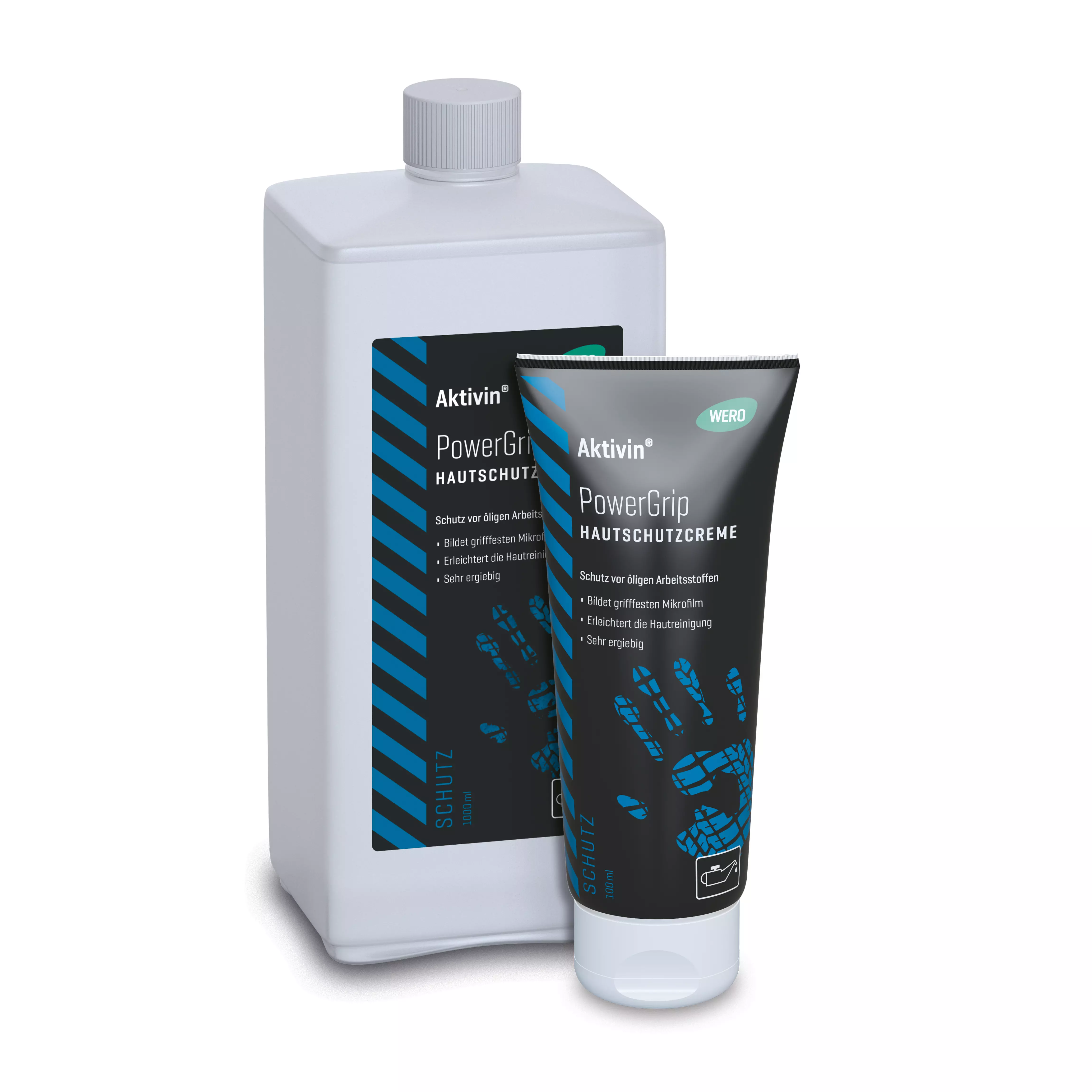 Skin protection cream Aktivin® PowerGrip - Euro bottle, 1,000 ml