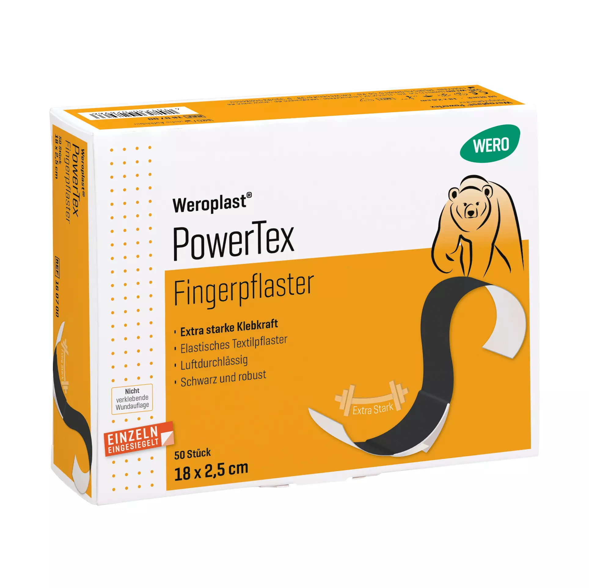 Fingerpflaster Weroplast® PowerTex - 2,5 cm, 18 cm