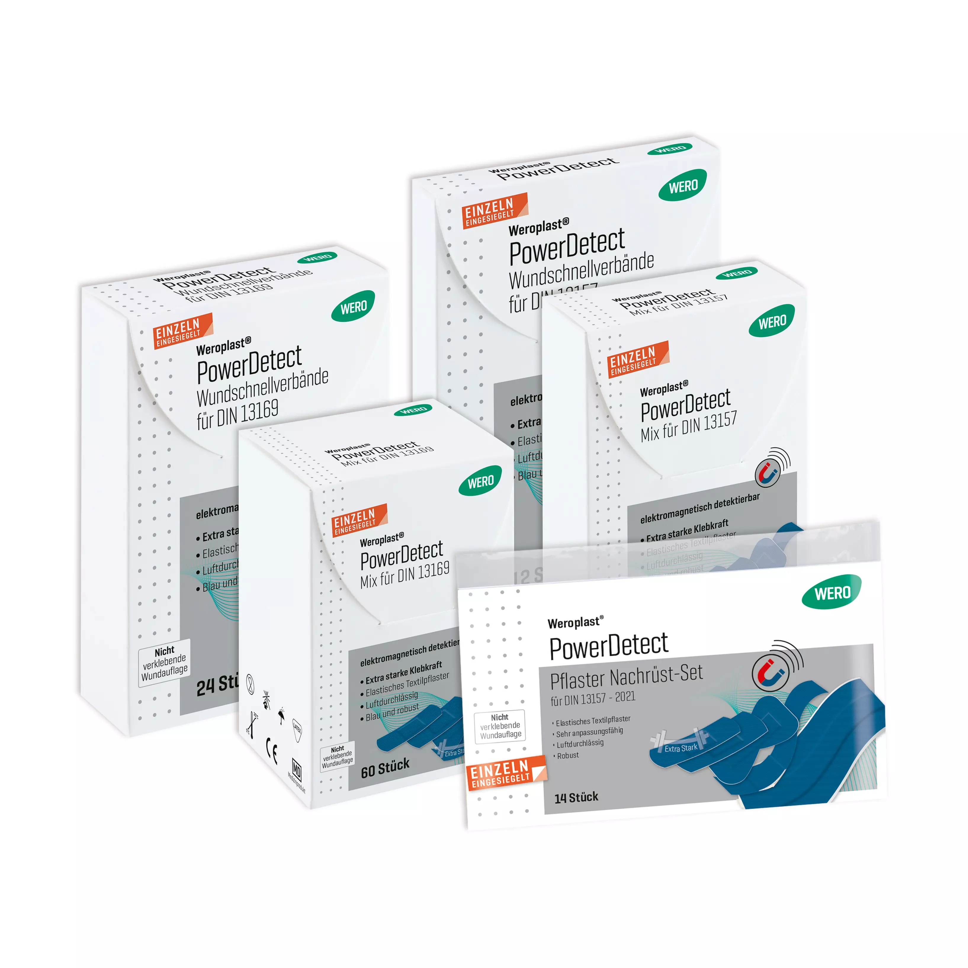 Pflasterset Weroplast® PowerDetect - Mix DIN 13169