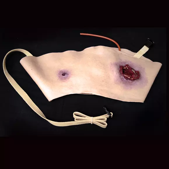 Techline moulage gunshot wound collarbone (right)