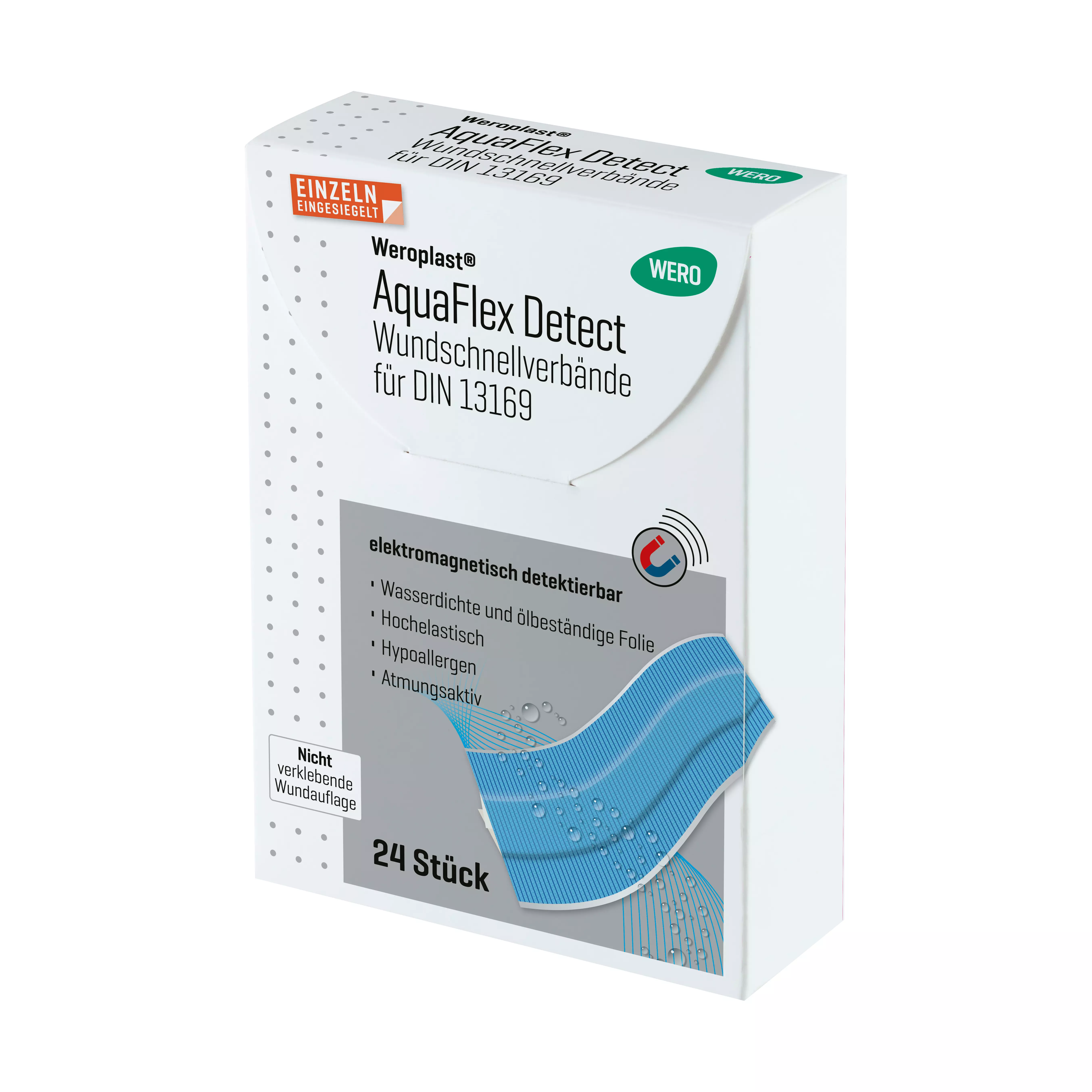 Weroplast® AquaFlex Detect plasters - Quick wound dressings DIN 13169