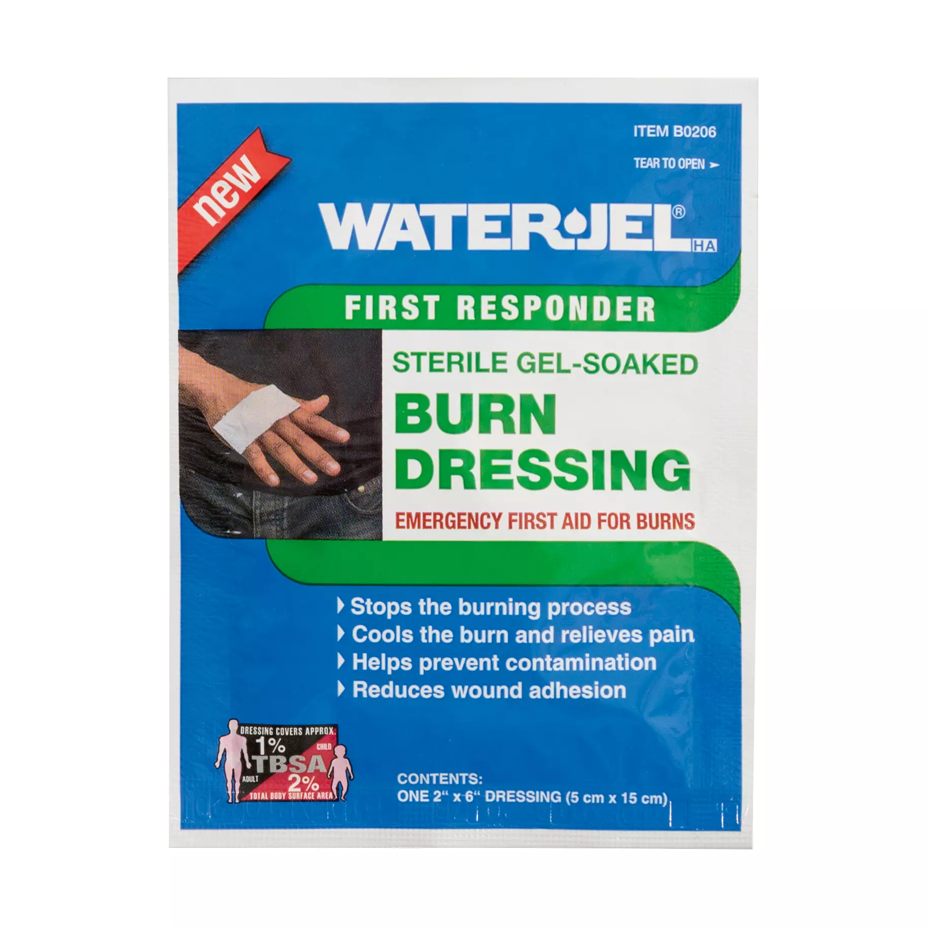 WATER-JEL® HA First Responder Compresses, sterile - 5 cm, 15 cm