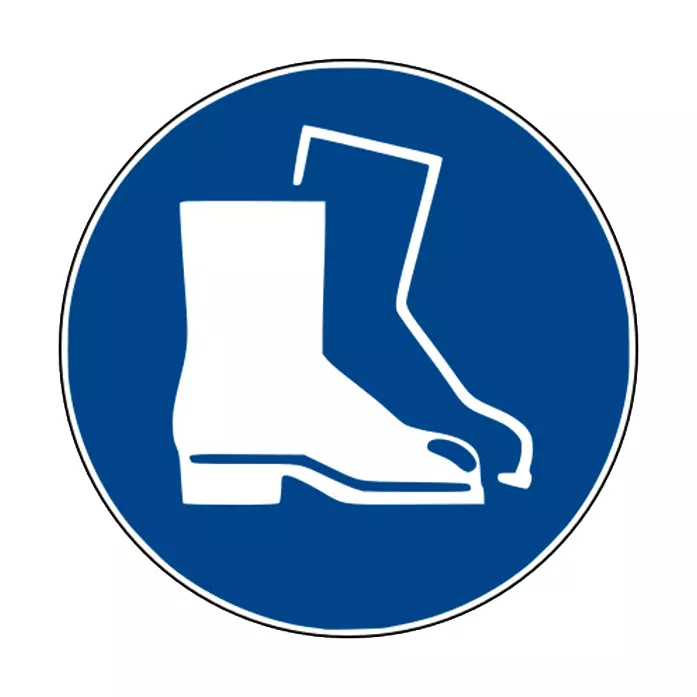 Mandatory sign: Use foot protection - Foil